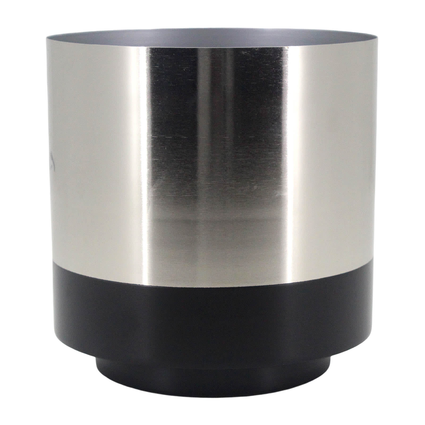 Silver Black Metal Outdoor Planter, Medium