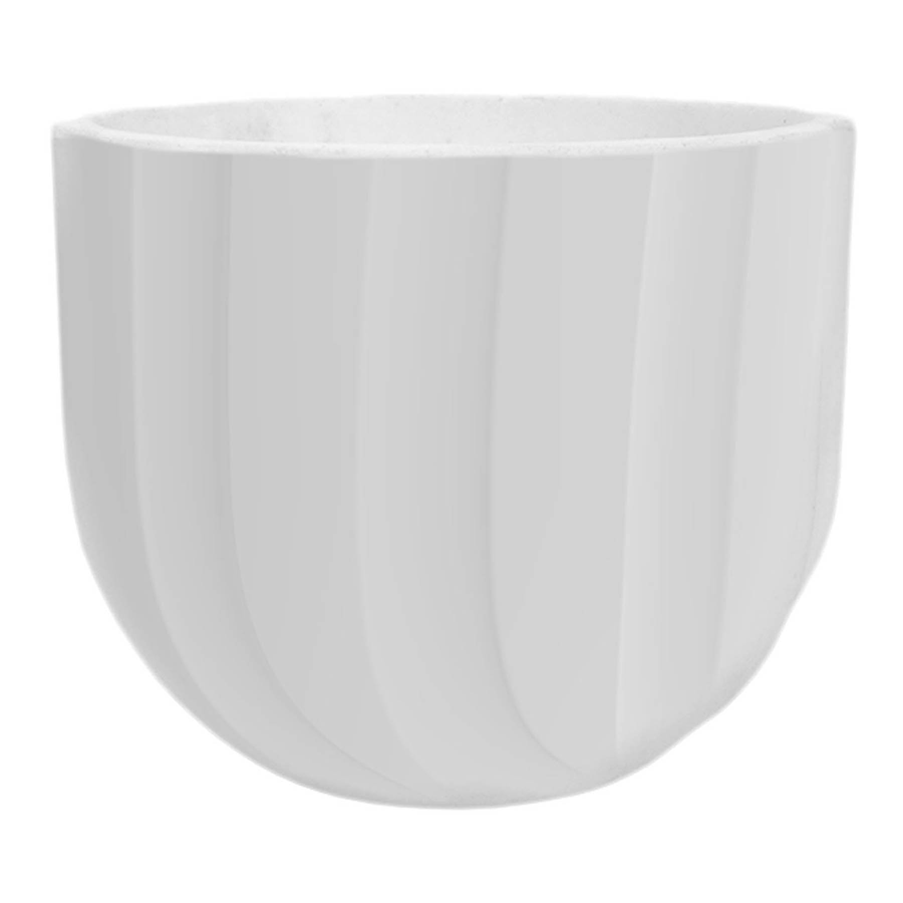 White Spello Ondulato Planter, 6"