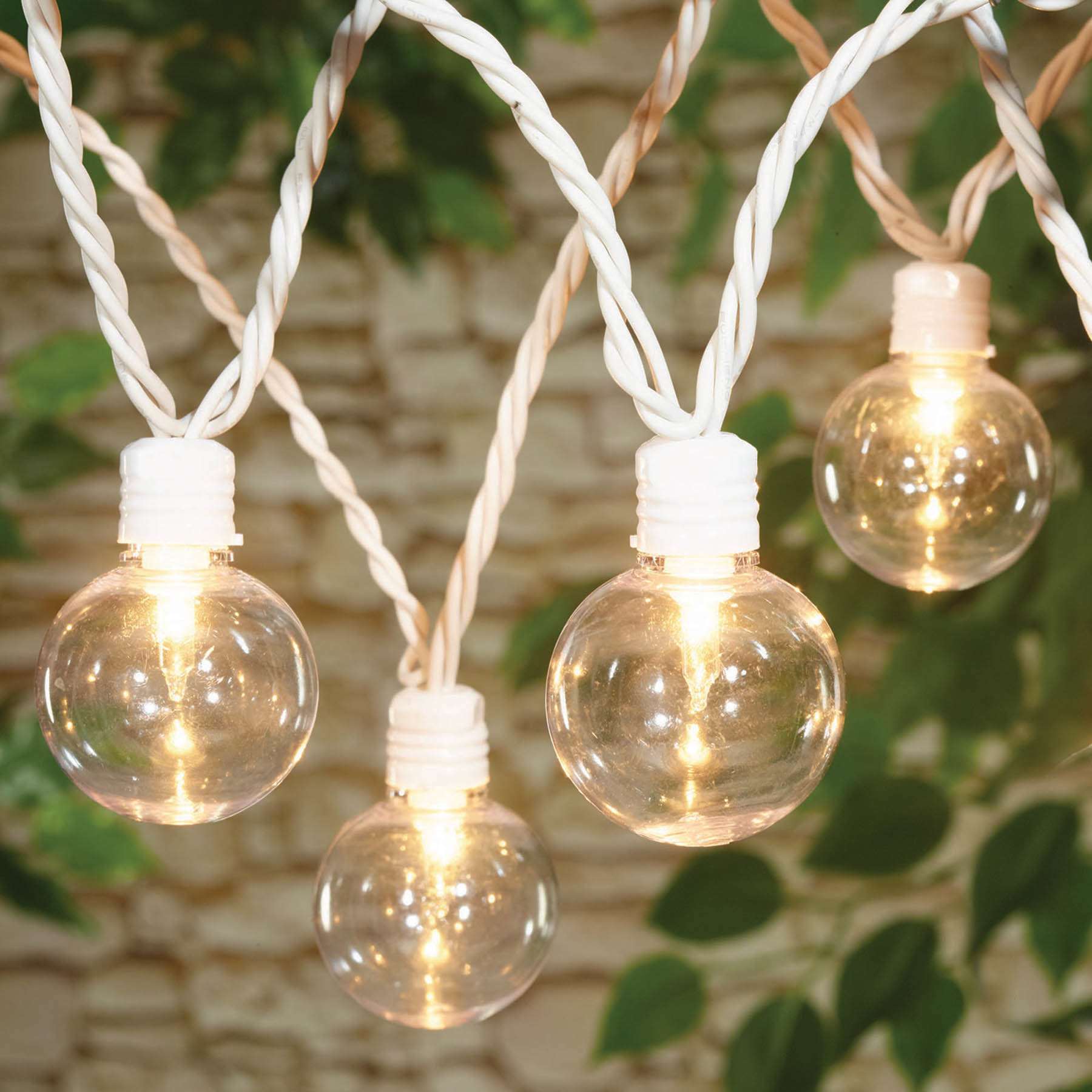 40-Count Clear G40 Globe String Lights with White Wire