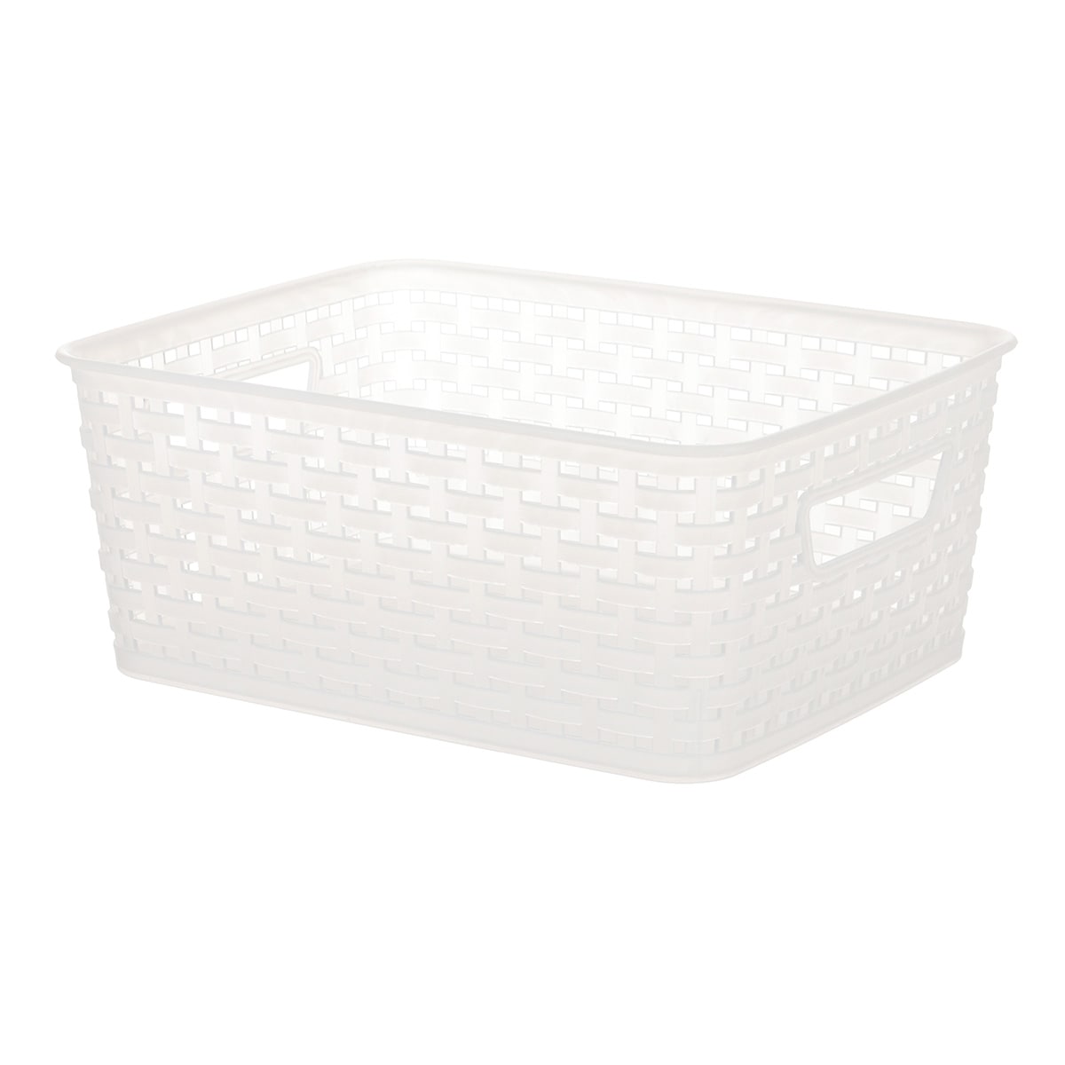 Clear Crossover Weave Storage Basket, Small