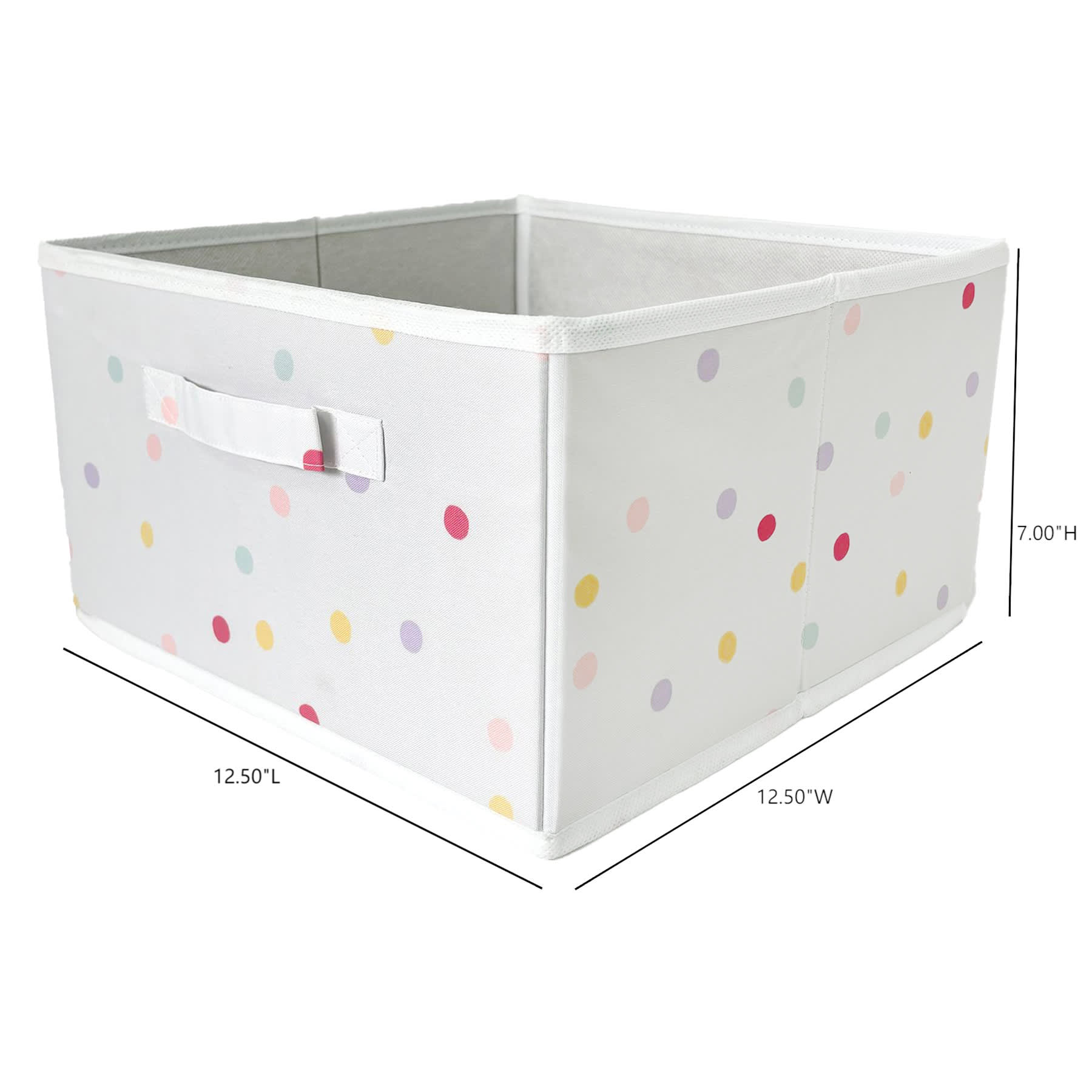 Dot Pattern Fabric Basket M