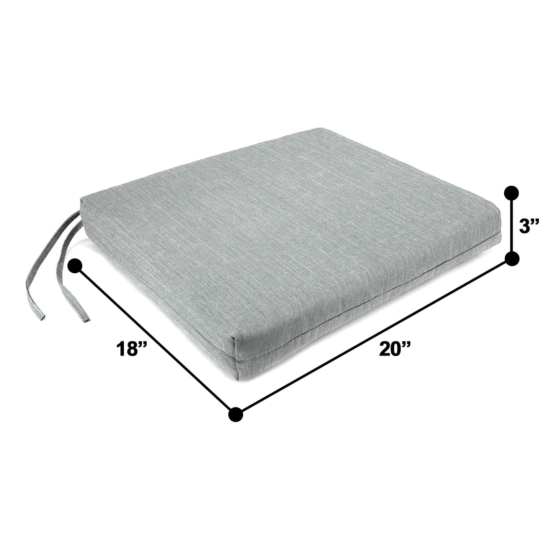 Tahiti Silver Outdoor Square Seat Cushion
