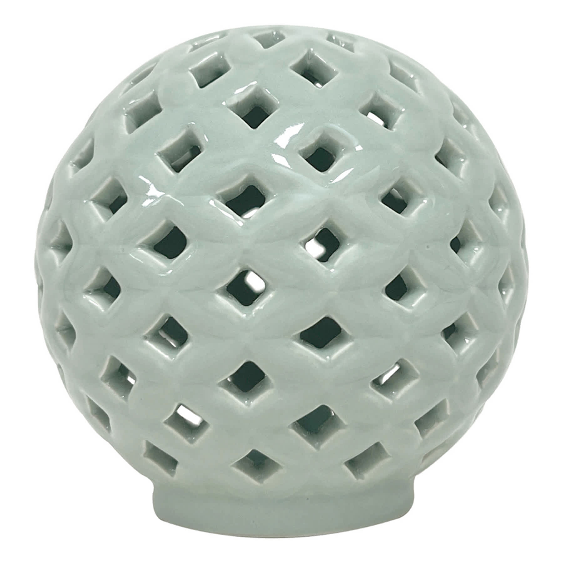 Providence Green Cutout Ceramic Orb, 4"