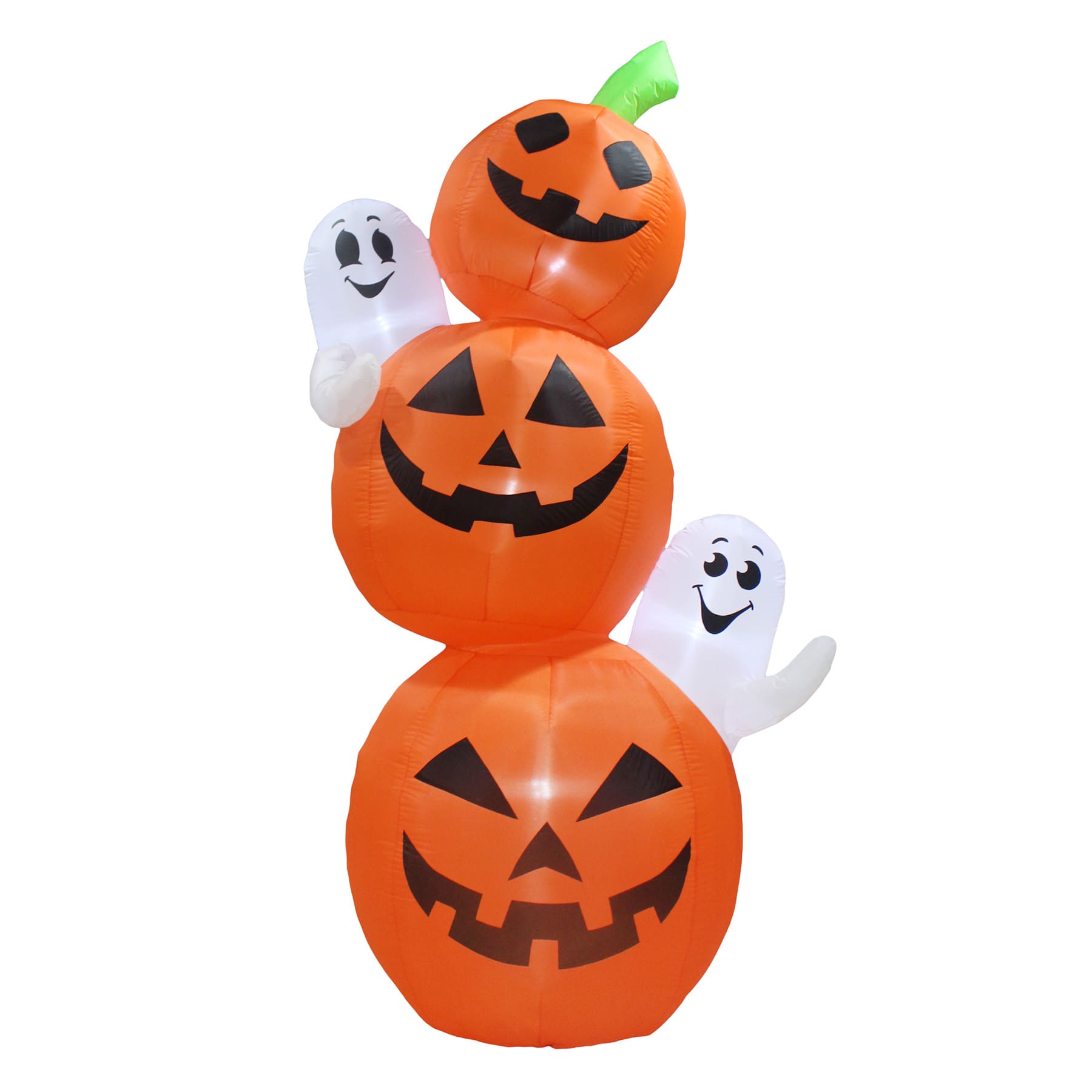 Jack-o'-Lantern & Ghost Stack Halloween Inflatable, 10'