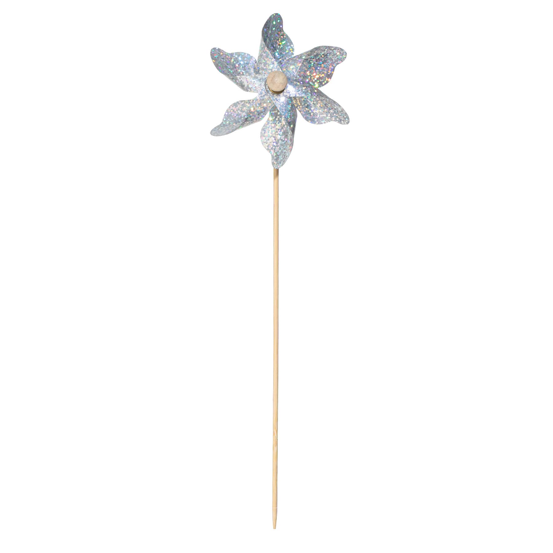 Sunny Club Silver Holographic Whirligig, 12"