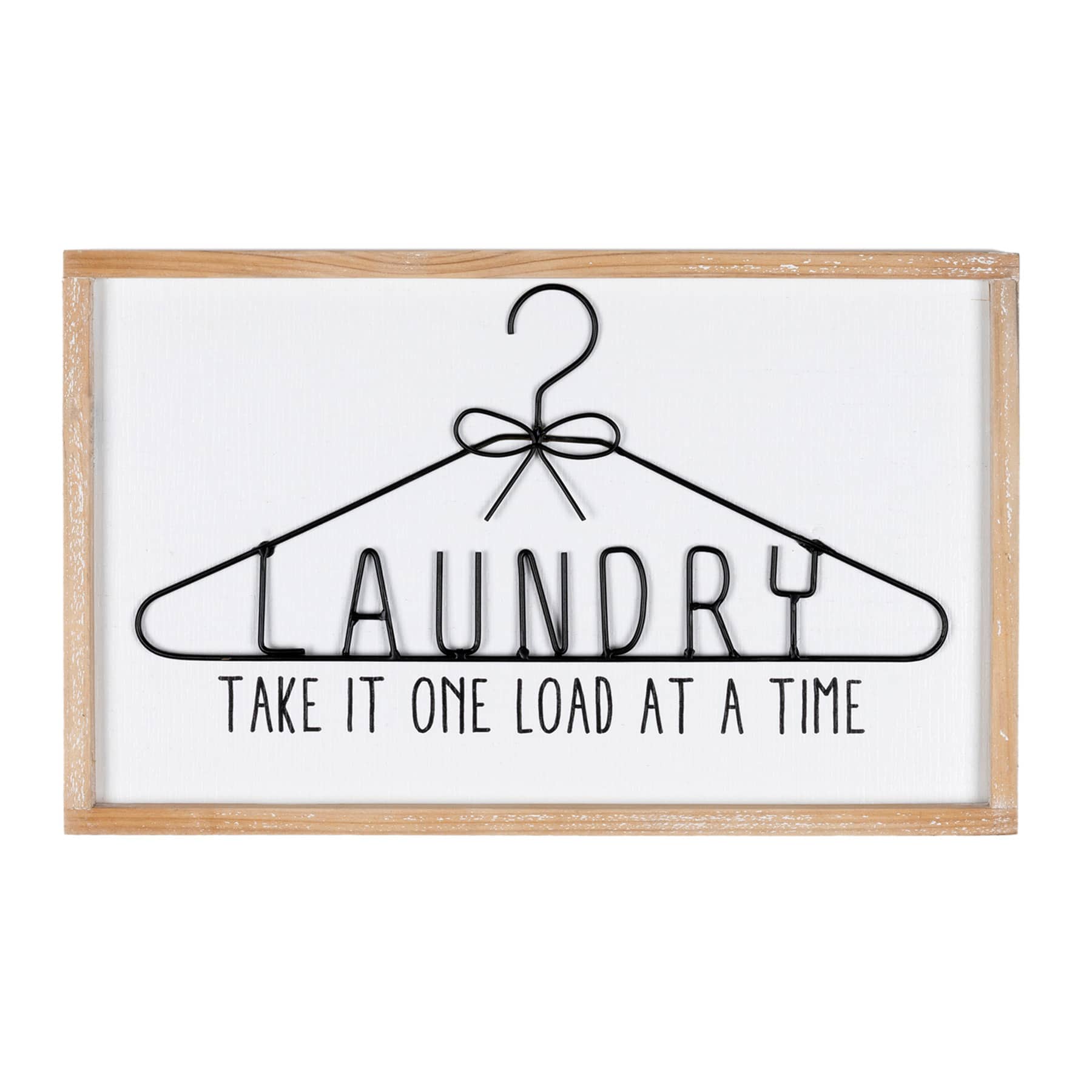 Framed Laundry Humor Wall Decor, 16x9