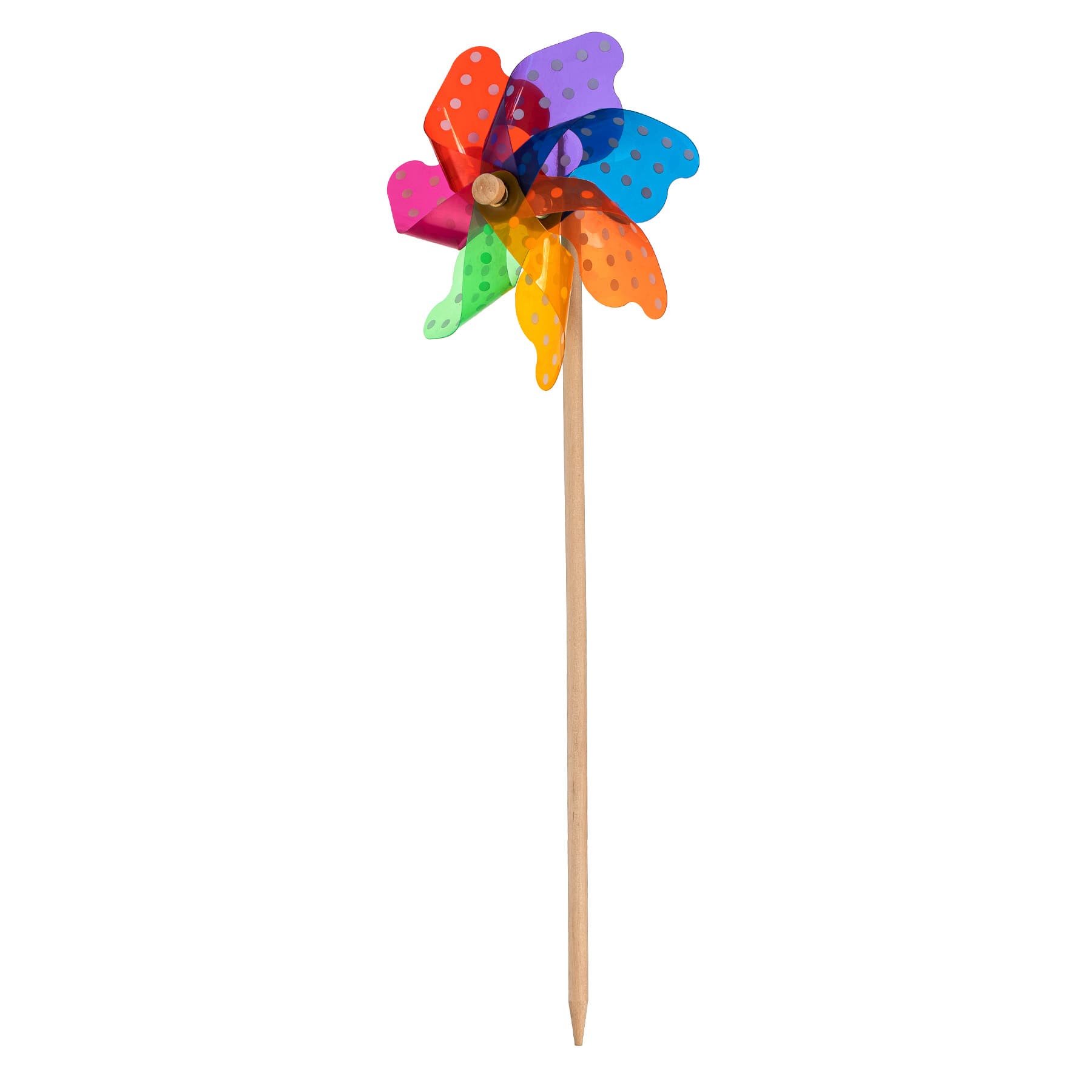 Sunny Club Polka Dot Multicolor Whirligig, 19"