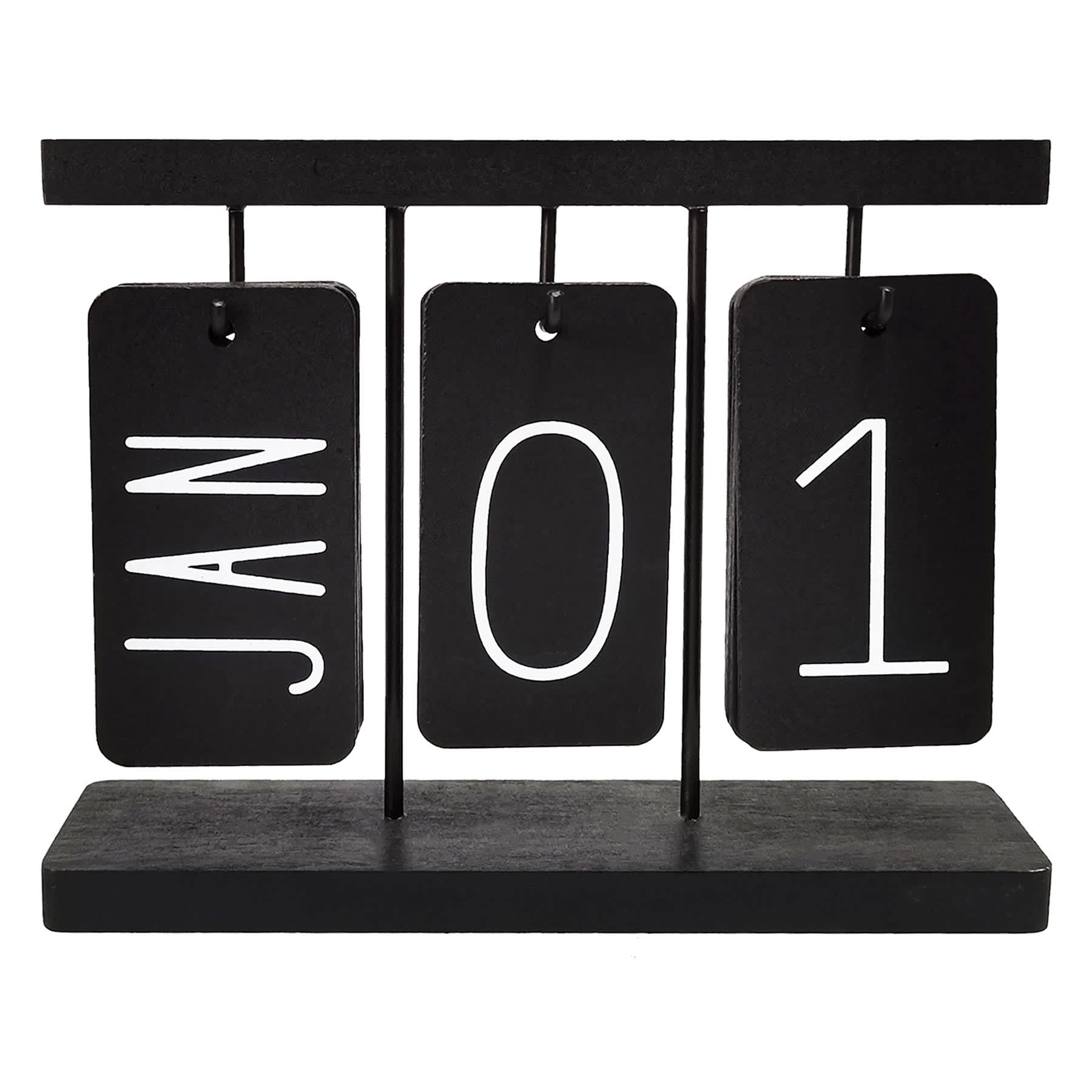 Tracey Boyd Black Metal Tabletop Calendar