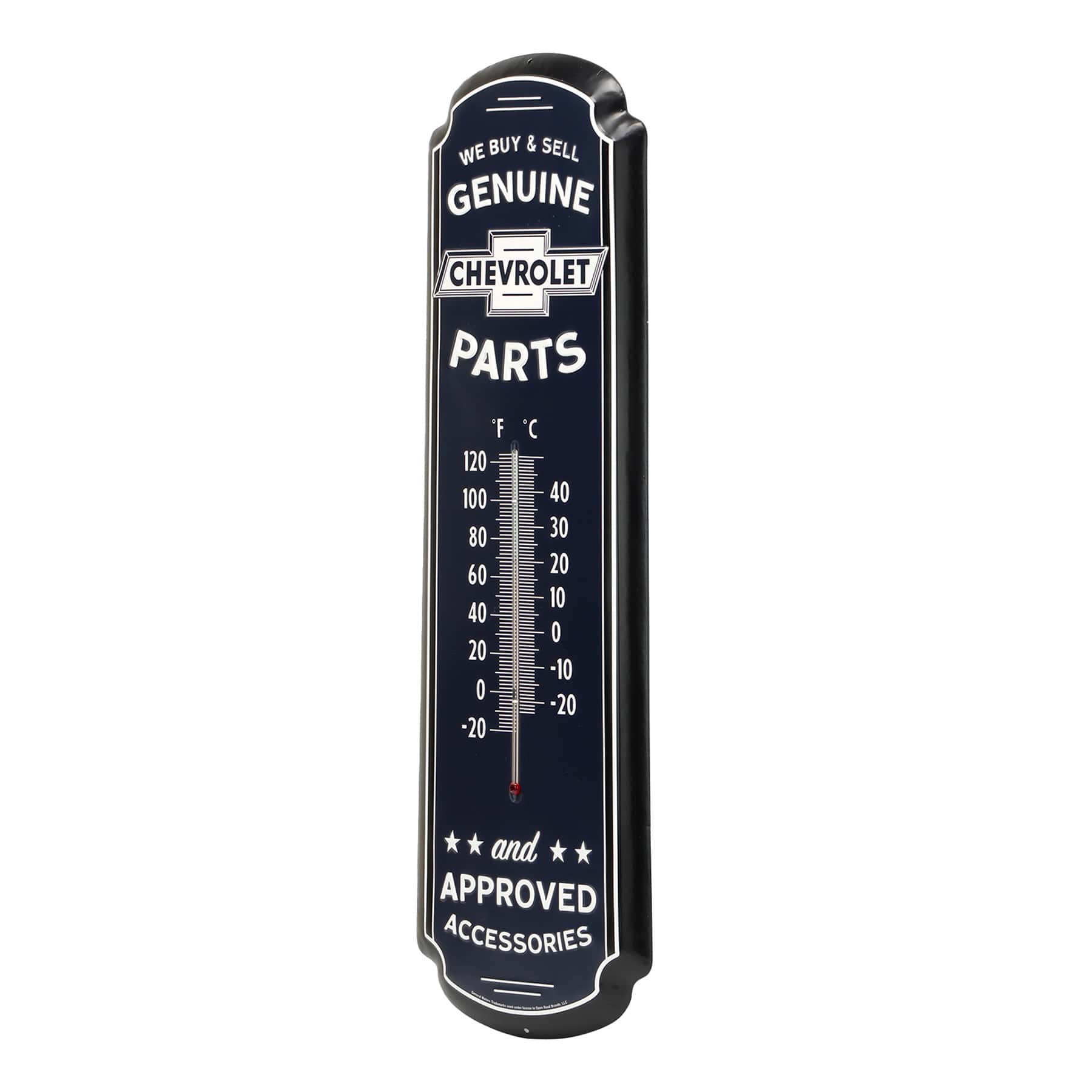 Die Cut Tin Thermometer Chevrolet