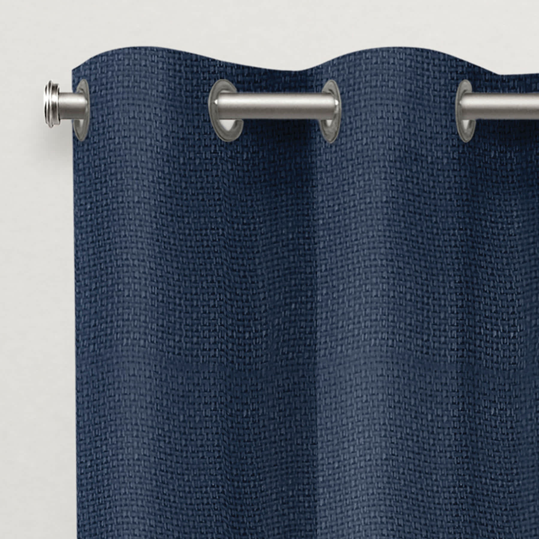 Providence Navy Blue Velvet Light Filtering Curtain Panel, 84"