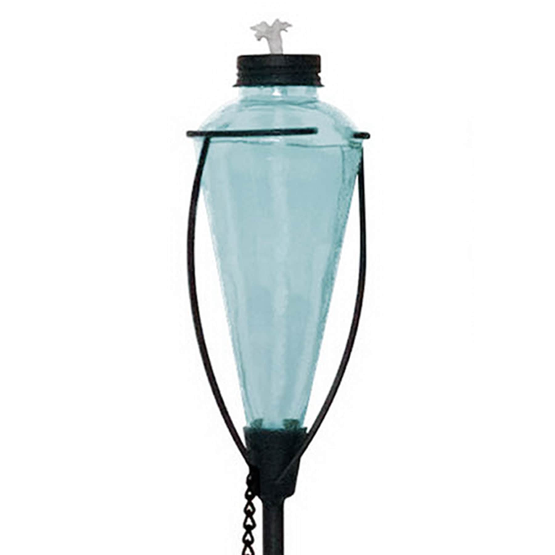 Light Blue Glass Garden Torch, 61"