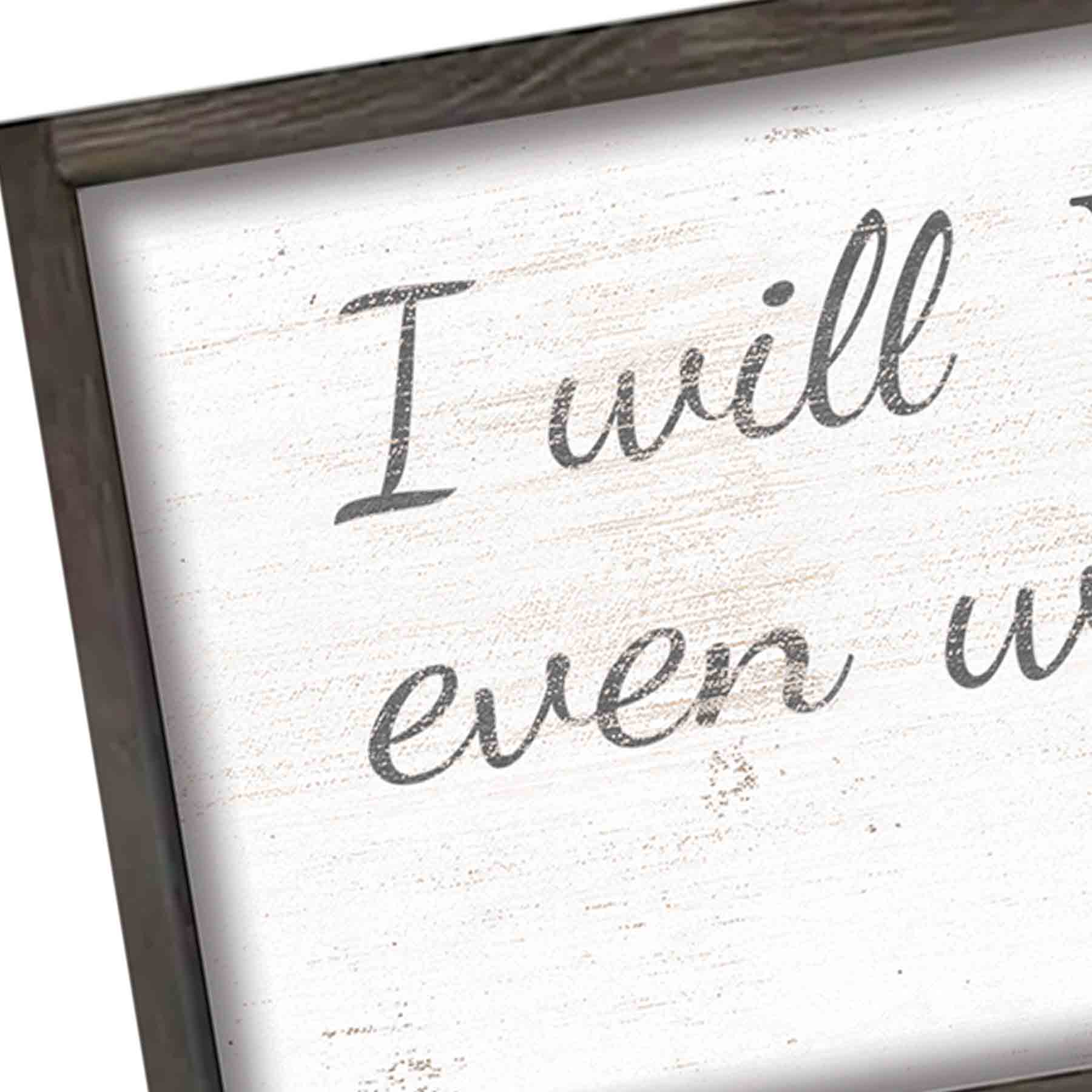 Walk By Faith Framed Textured Wood Wall Sign, 10x20