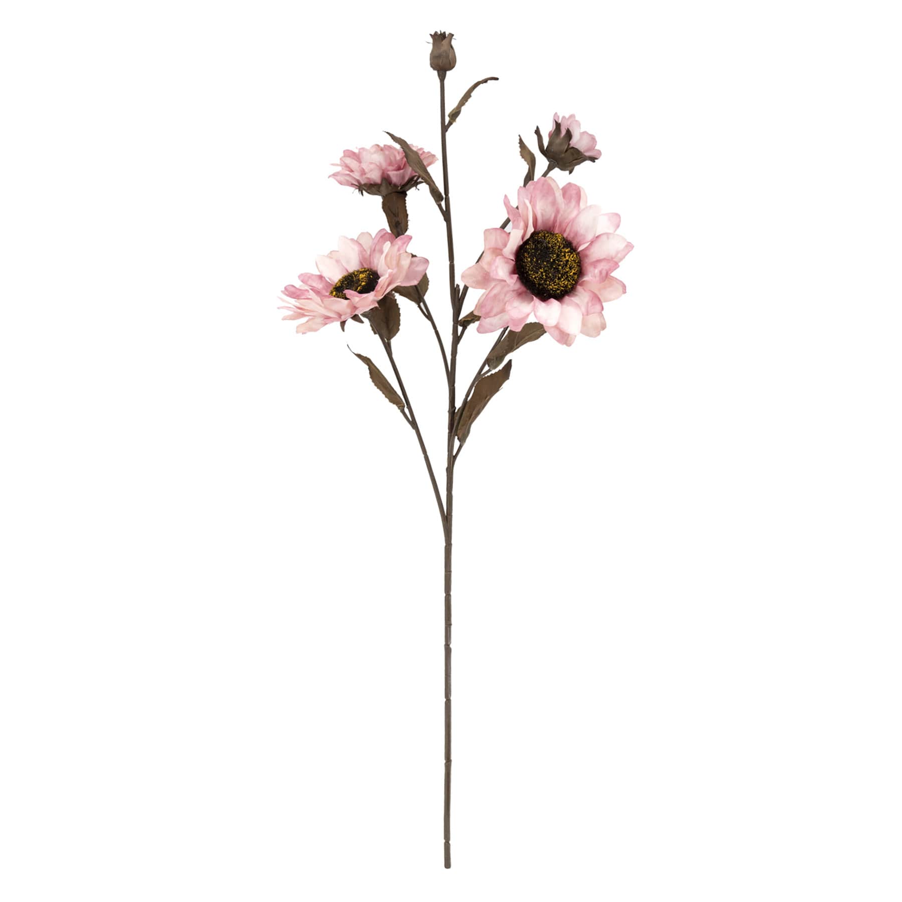 Pink Sunflower Stem, 25"