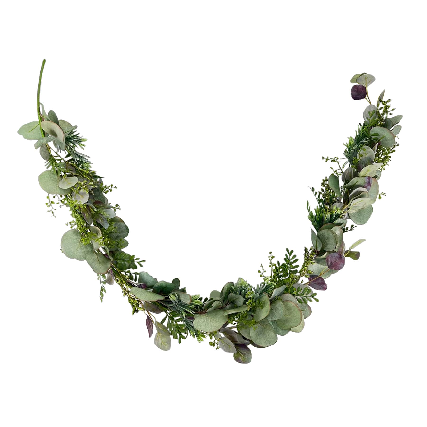 Eucalyptus Leaf Garland with Podocarpus, 66"