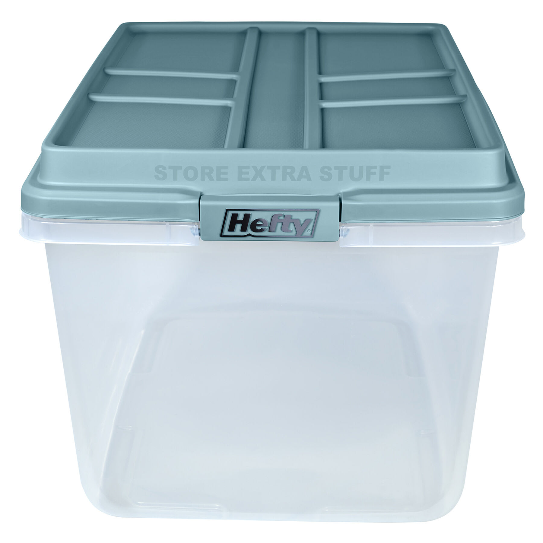 Hefty Smoke Blue Hi-Rise Storage Bin, 68l