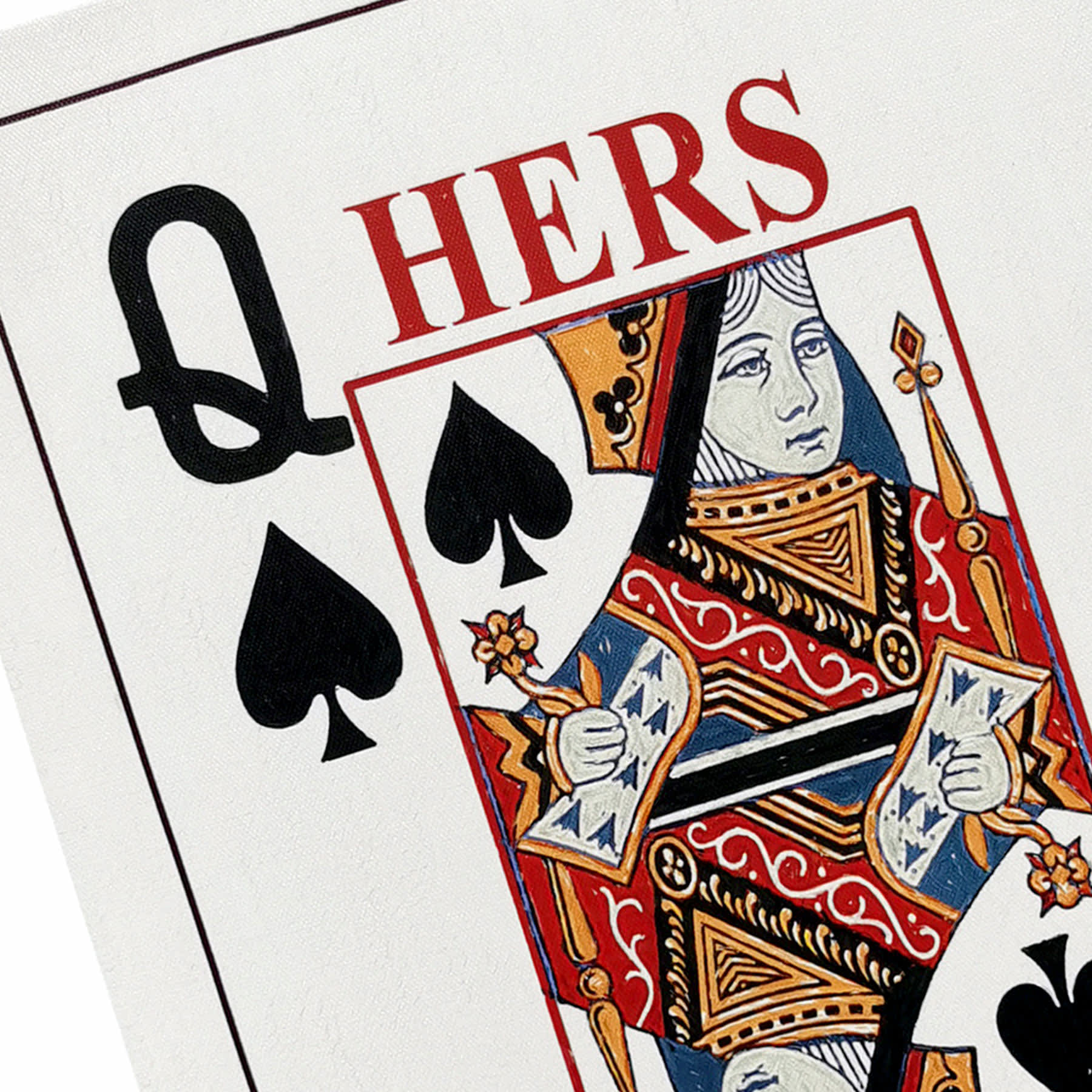 Queen Card Canvas Wall Art, 12x16