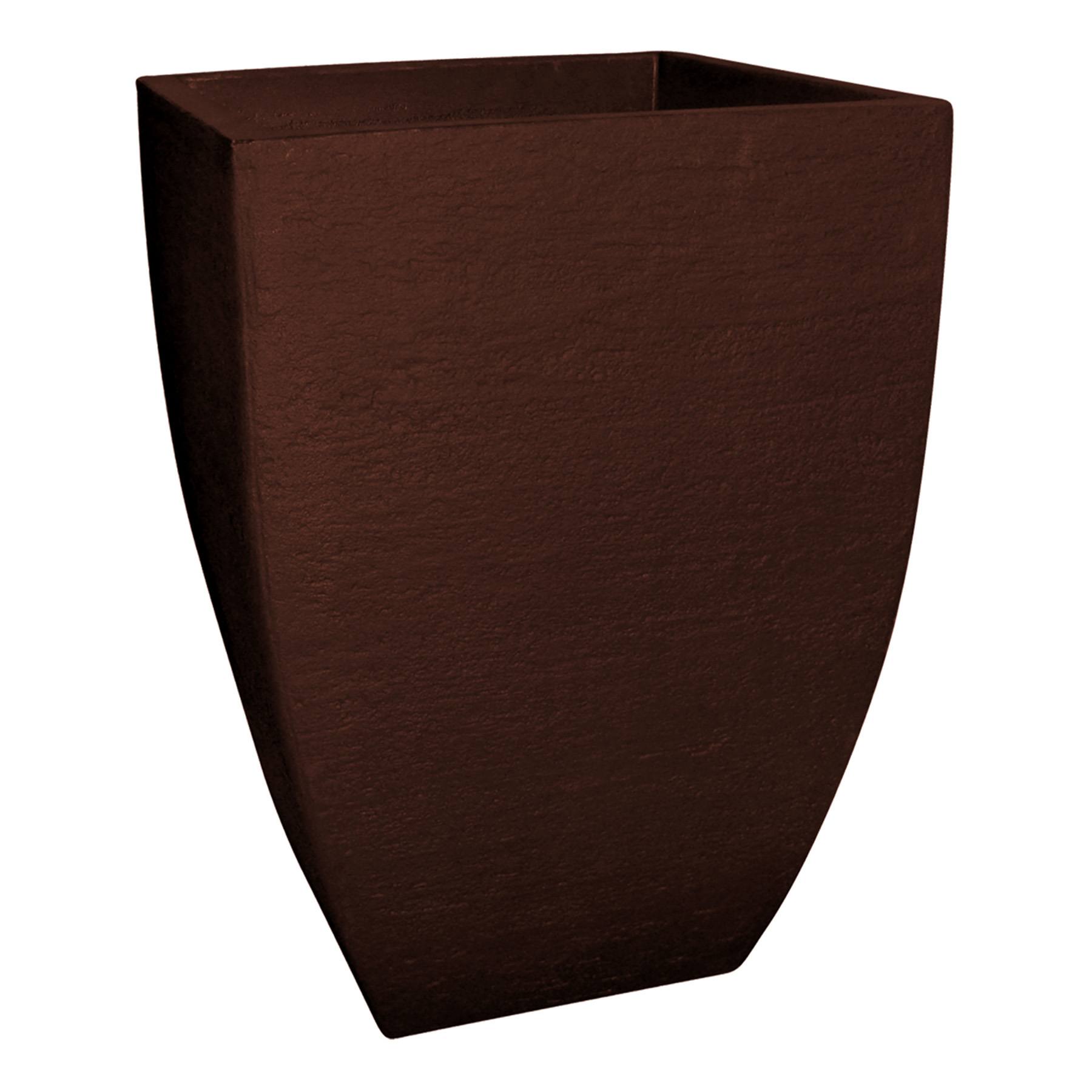 Burgundy Round & Square Planter, 11.8"