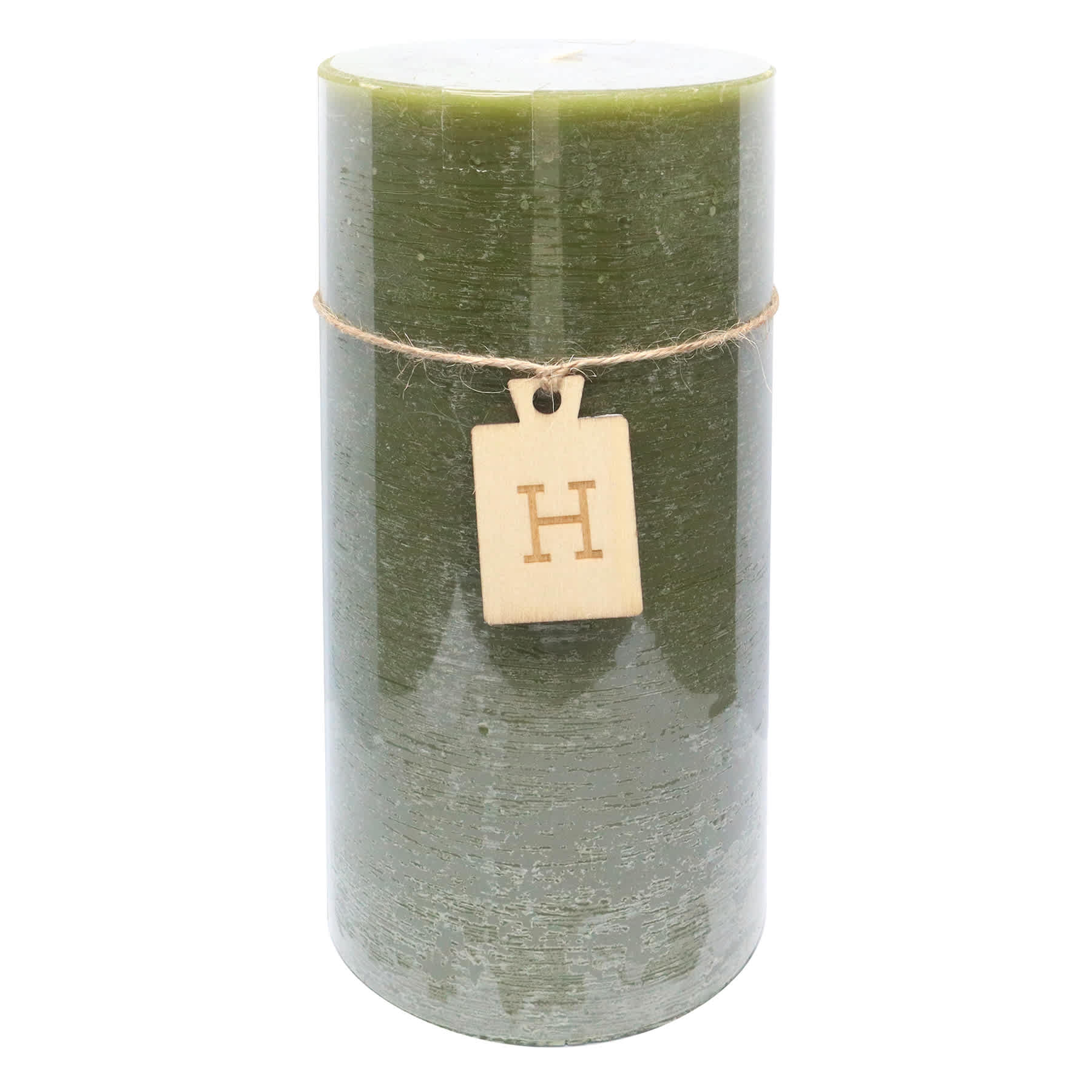 Honeybloom Green Unscented Pillar Candle, 4x8