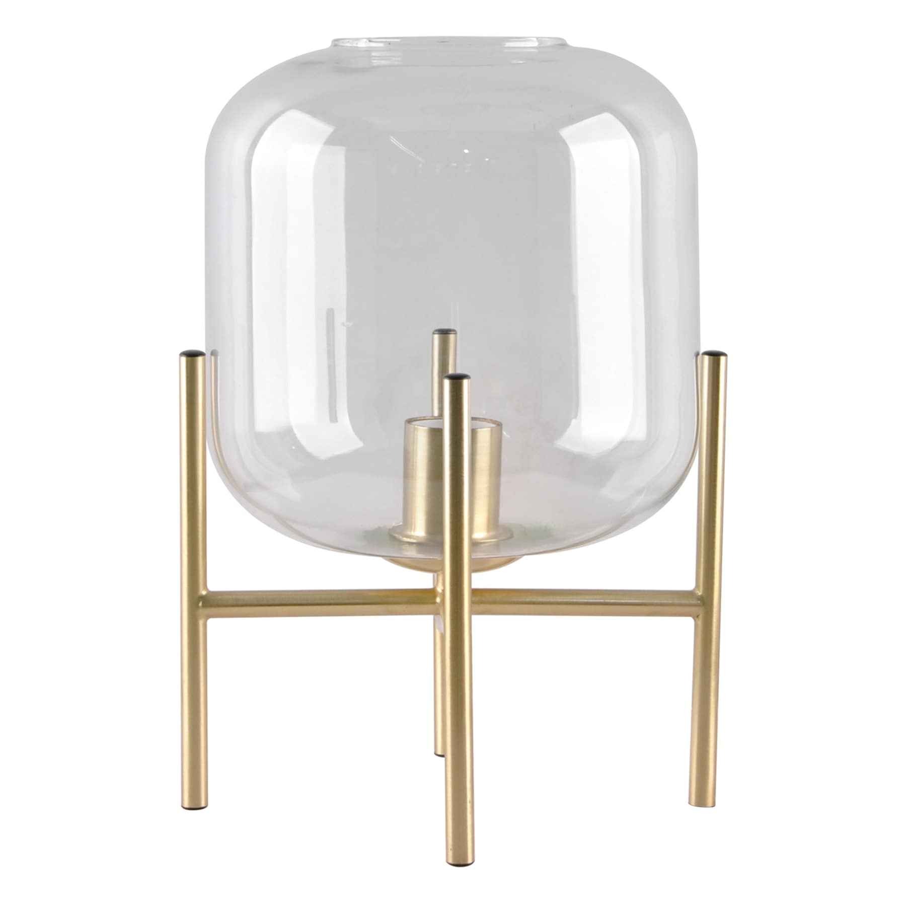 Crosby St. Clear Gold Glass Uplight Lamp, 13"