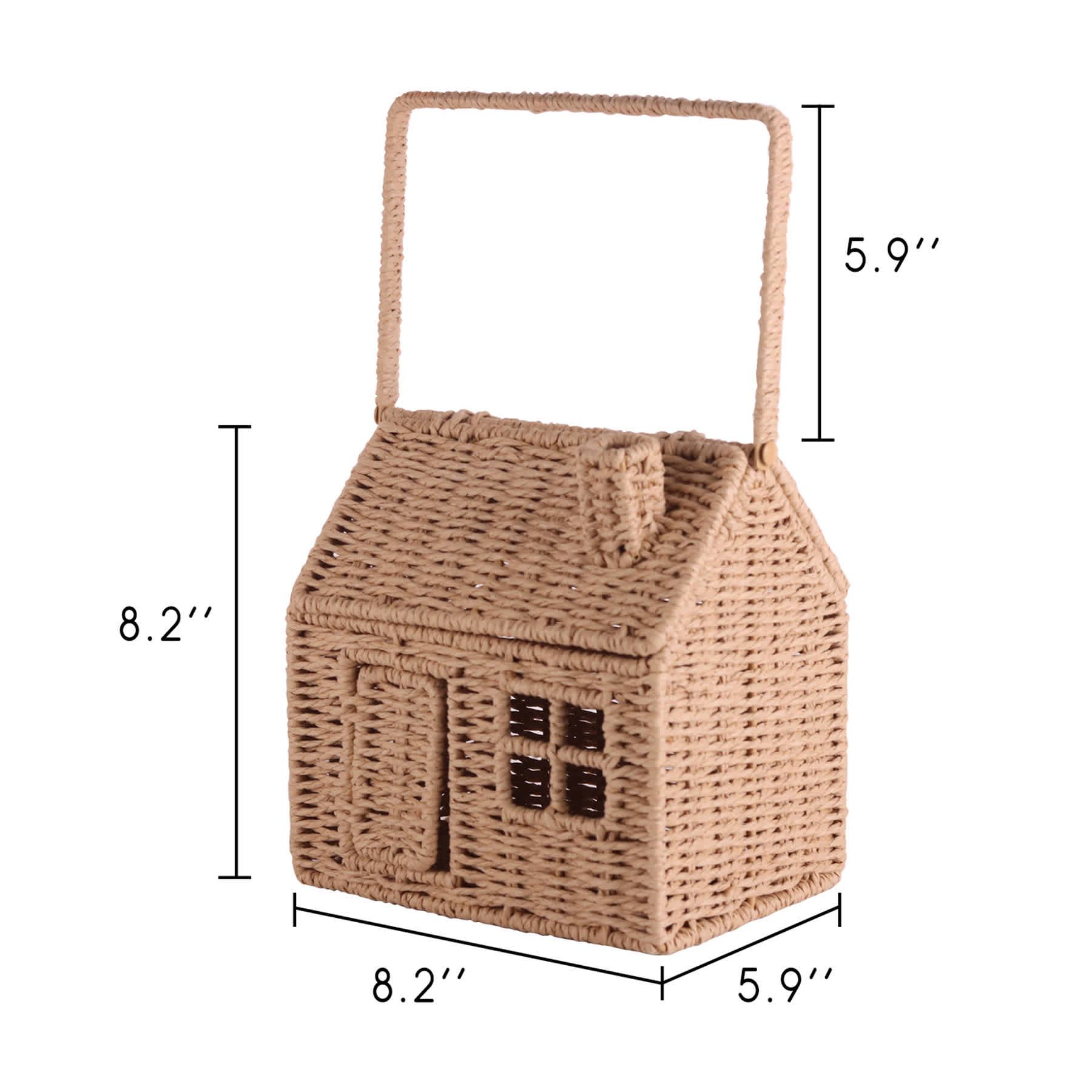 Honeybloom Wicker House Storage Basket, 8x14