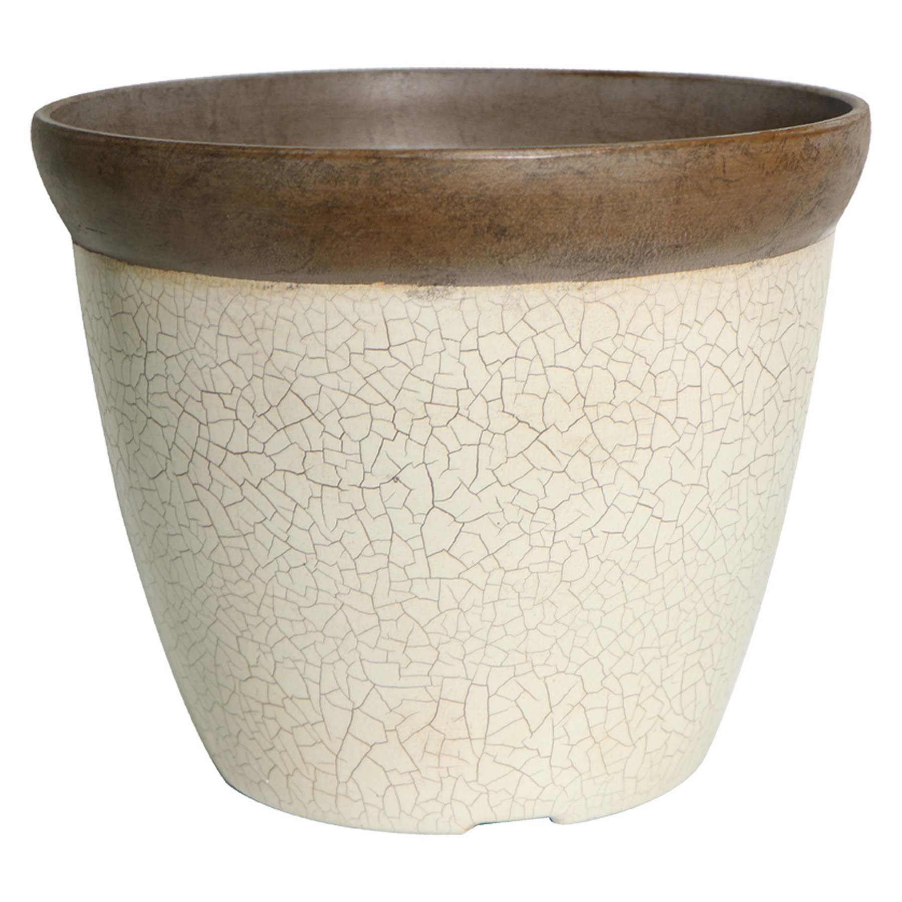 White Crackle Outdoor Planter, 11.6