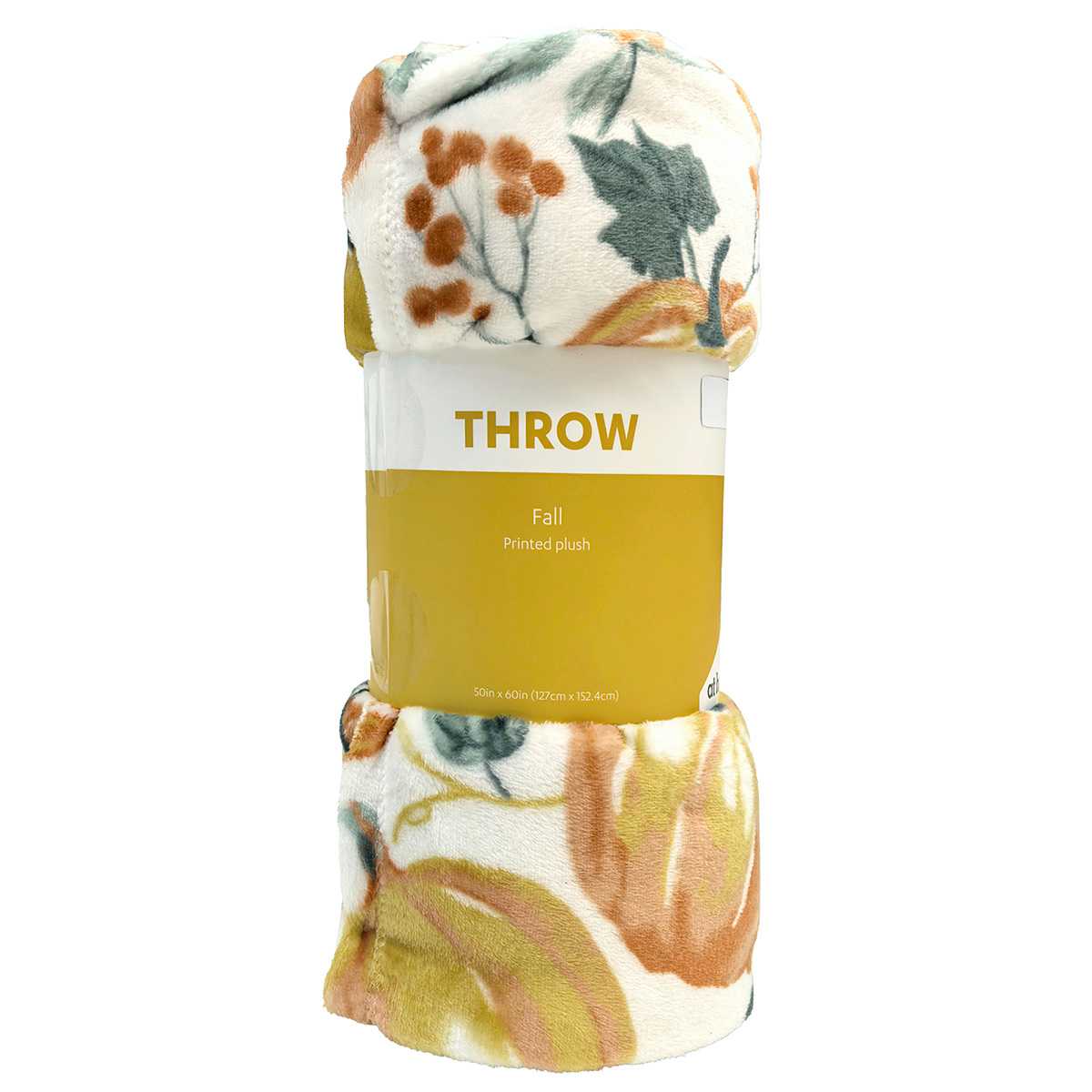 Fall Pumpkins Plush Throw Blanket, 50x60