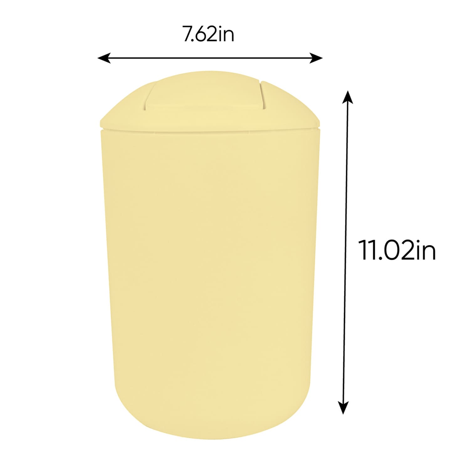 Tiny Dreamers Yellow Plastic Trash Can, 6l