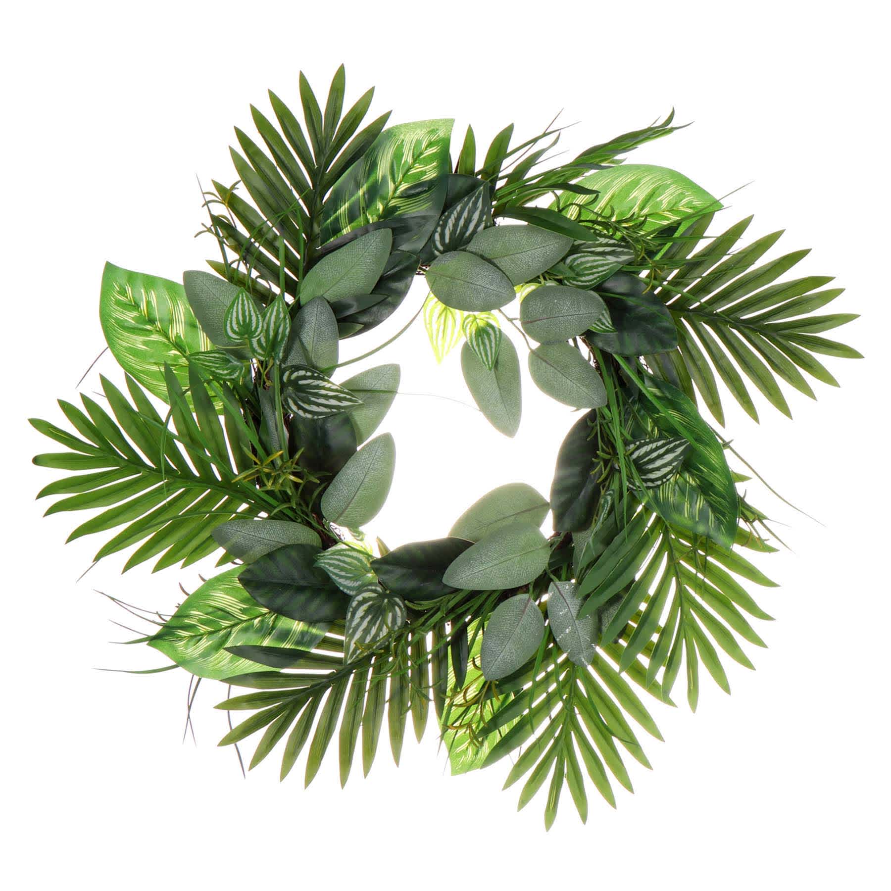 Green Leaves Wreath, 22"