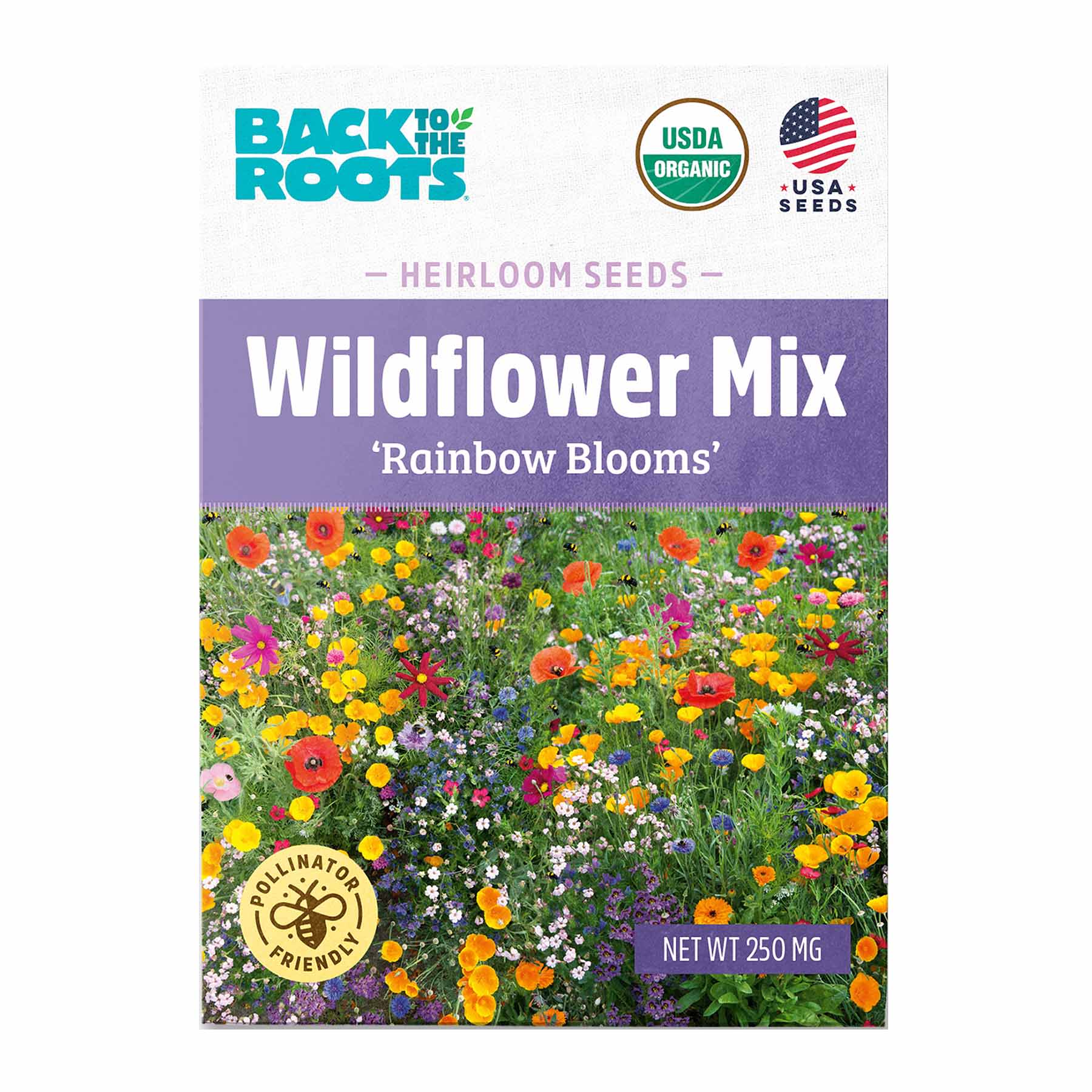 Back to Roots Heirloom Seeds, Wildflower Mix