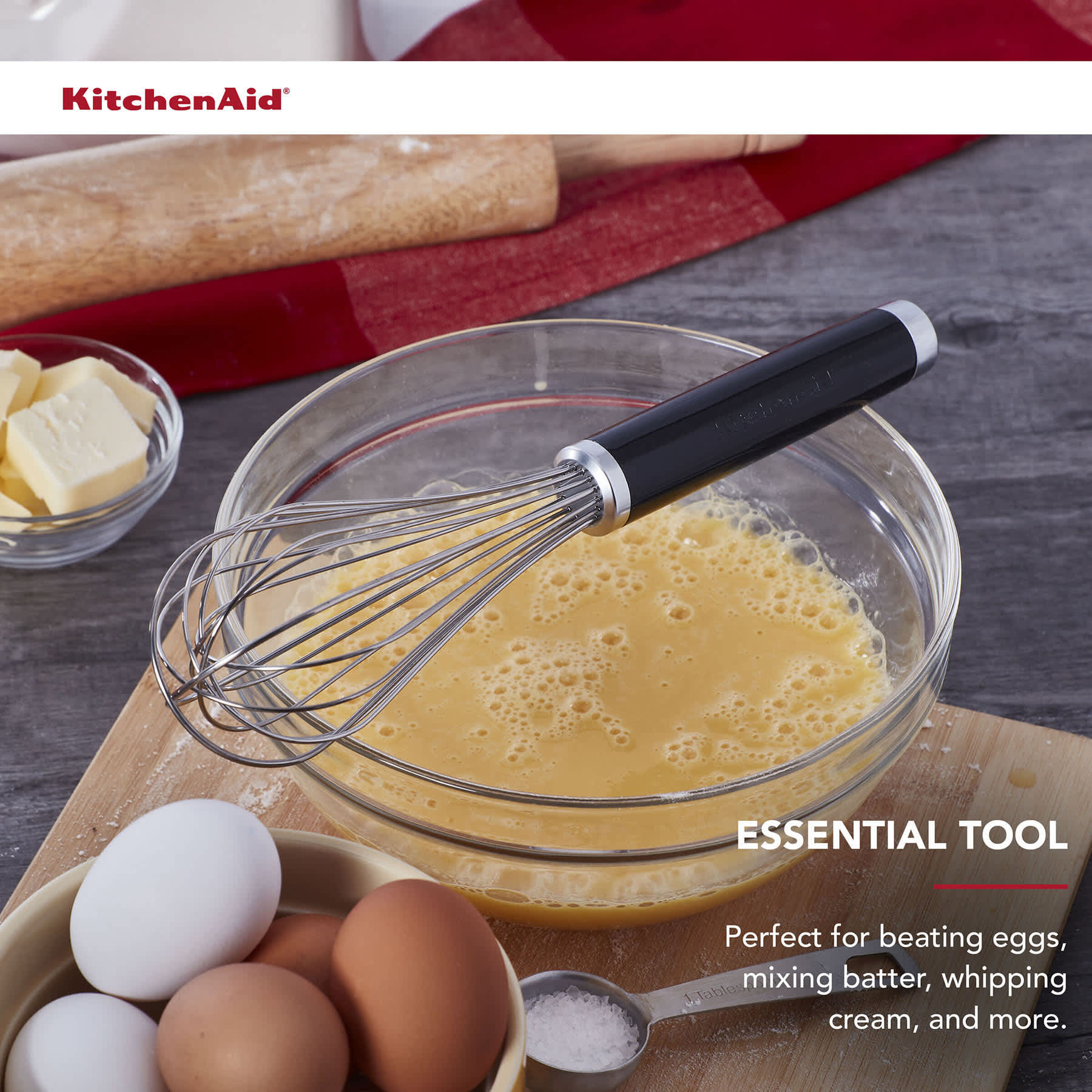 KitchenAid Classic Utility Whisk, Black