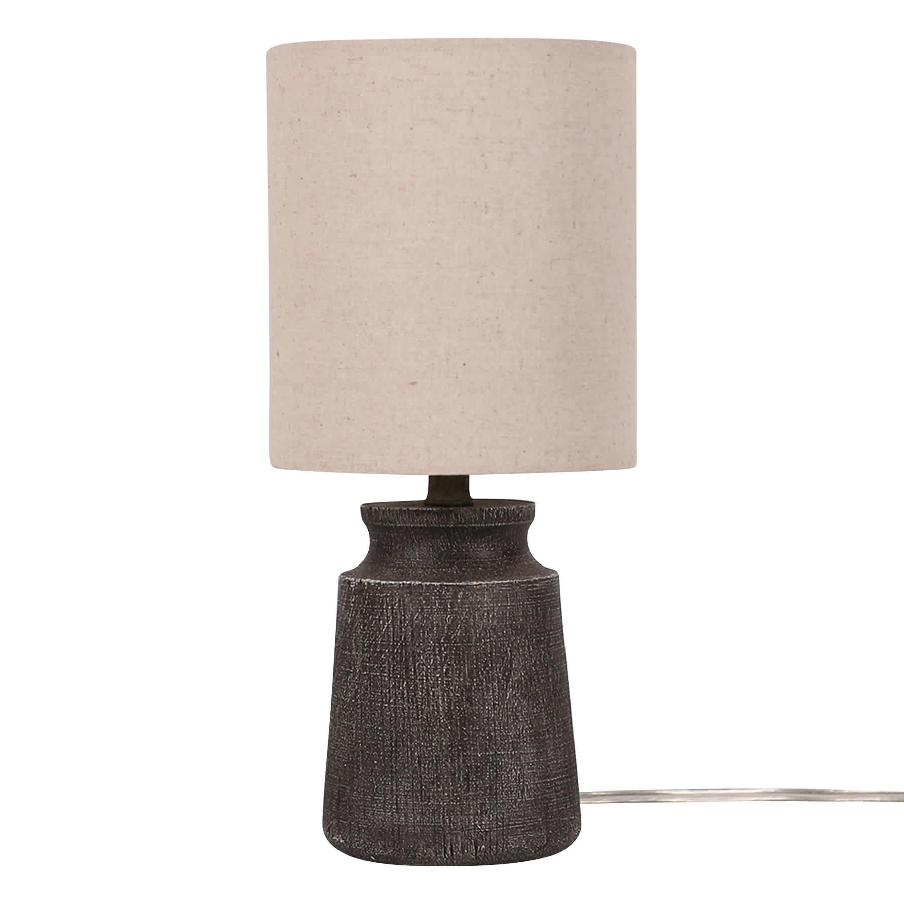 Honeybloom Dark Brown Mini Table Lamp with Shade, 12"