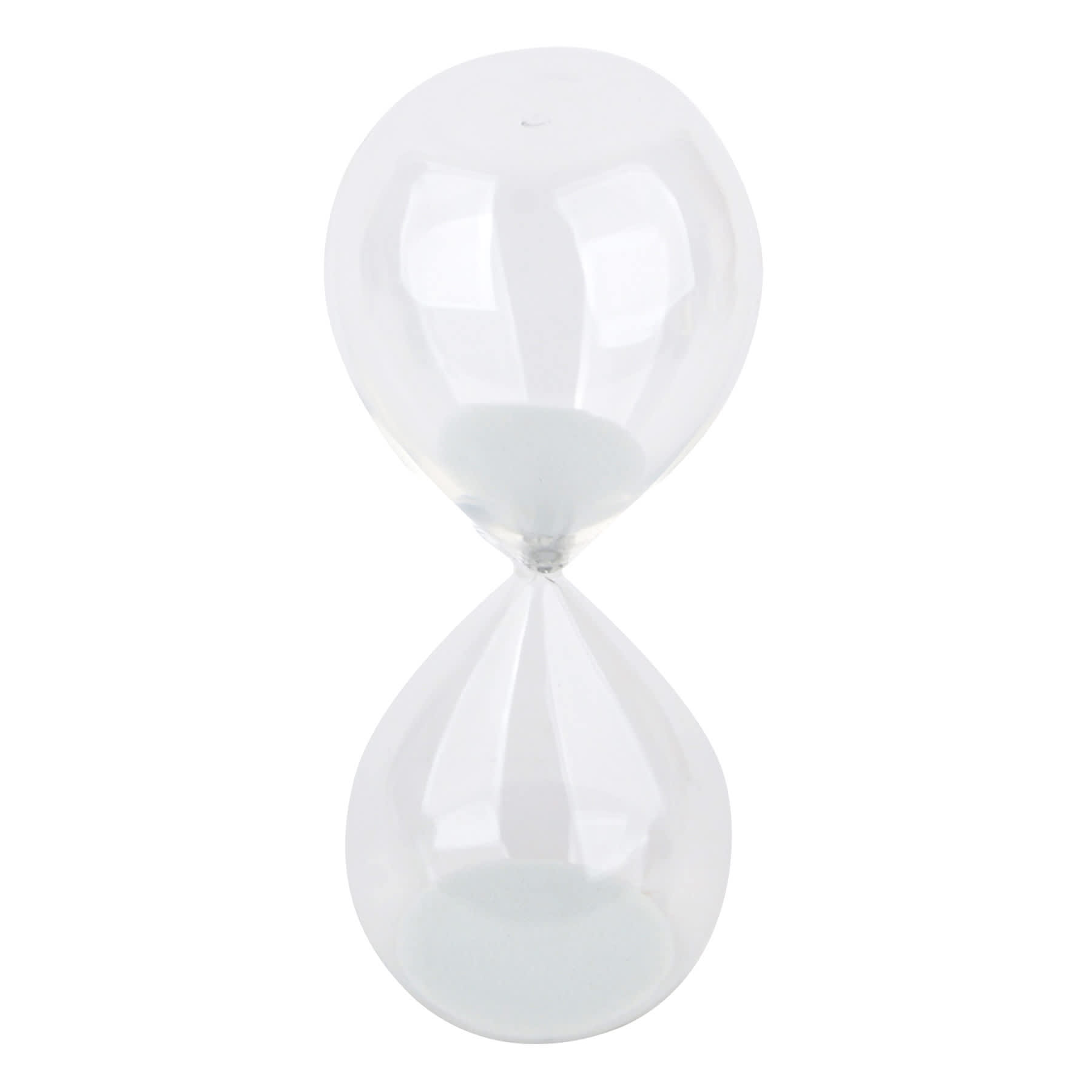 Clear Hourglass with White Sand, 10.5"