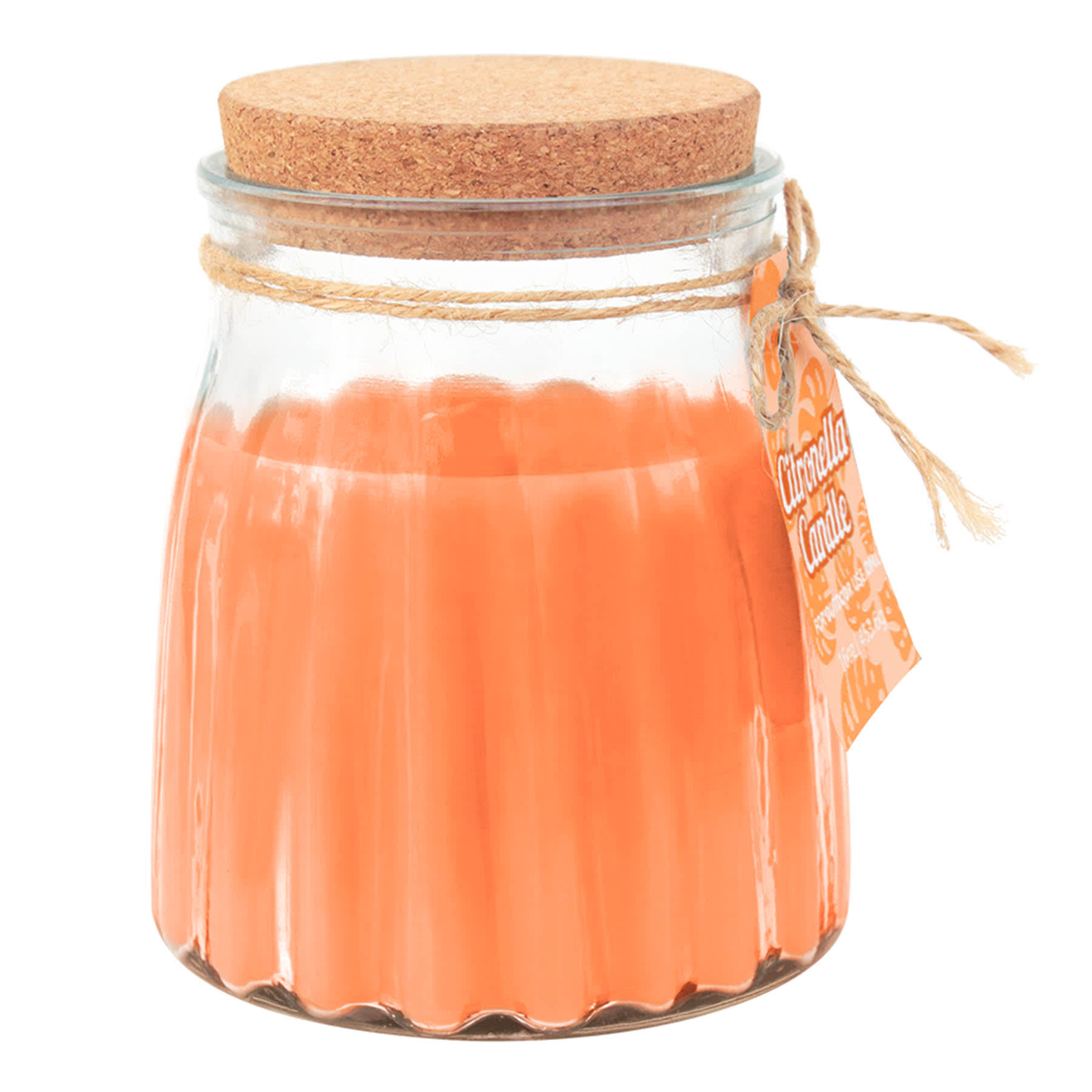 Orange Citronella Glass Candle, 16oz