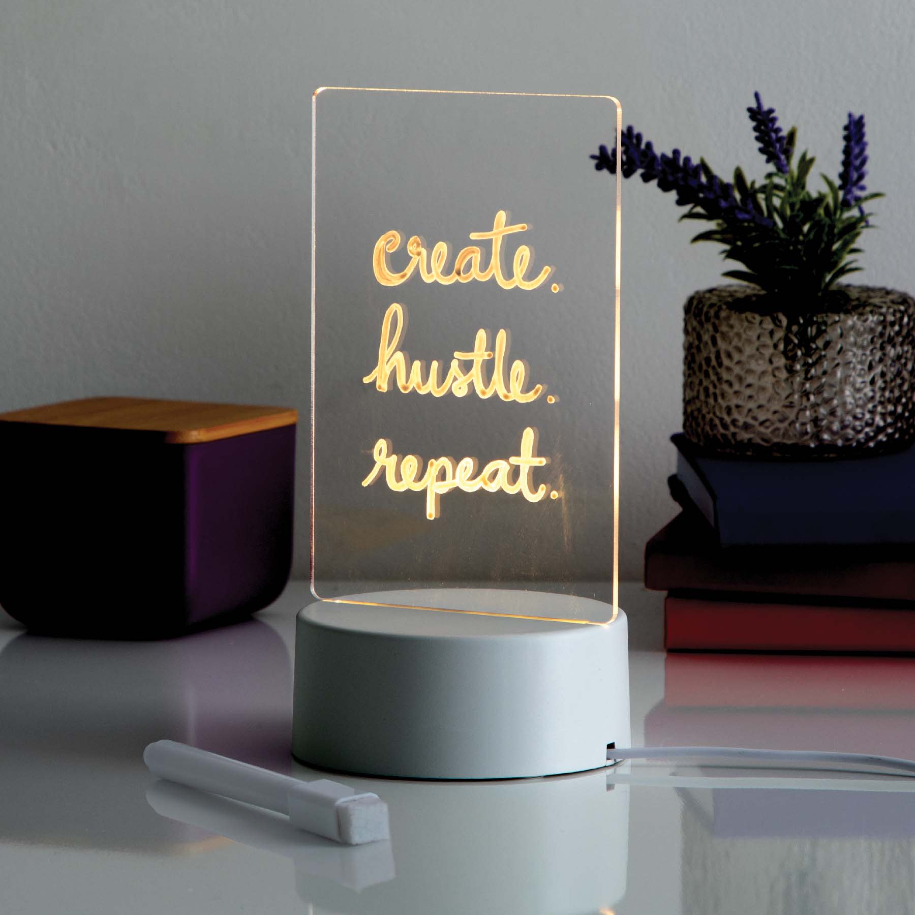 Clear Message Board Light with Marker