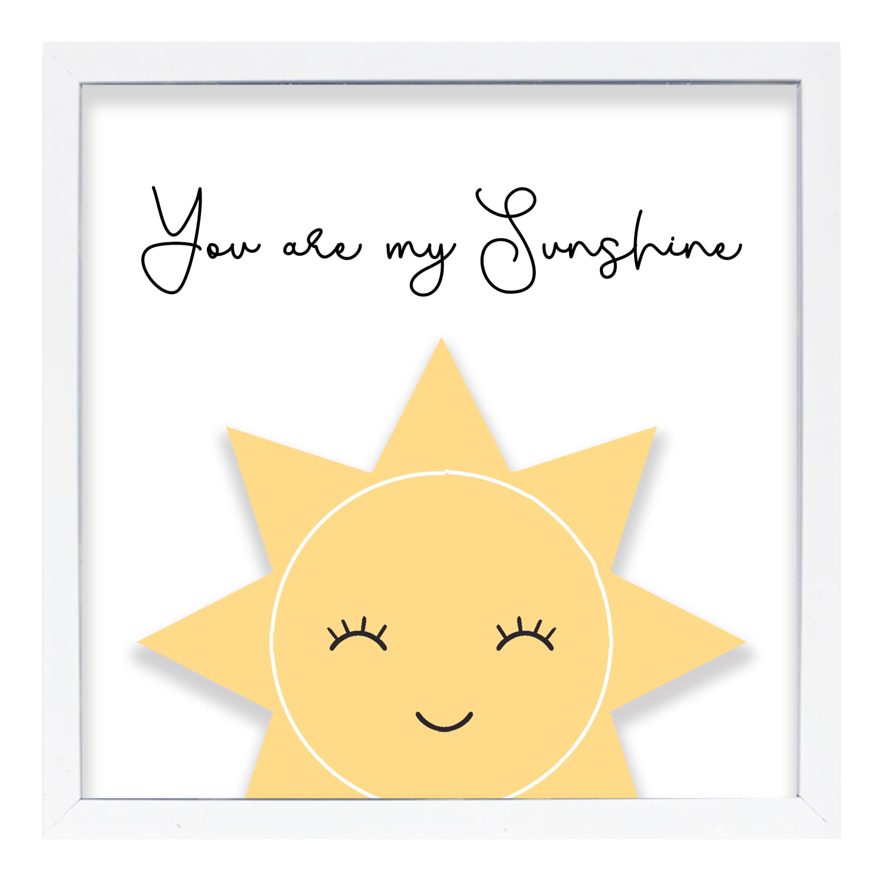 Tiny Dreamers Glass Framed You Are My Sunshine Wall Art, 13"