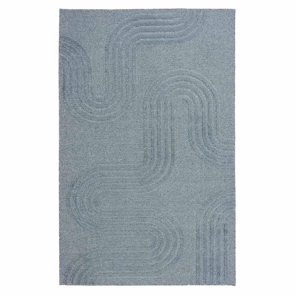Mist Blue Tufted Accent Rug, 4x6
