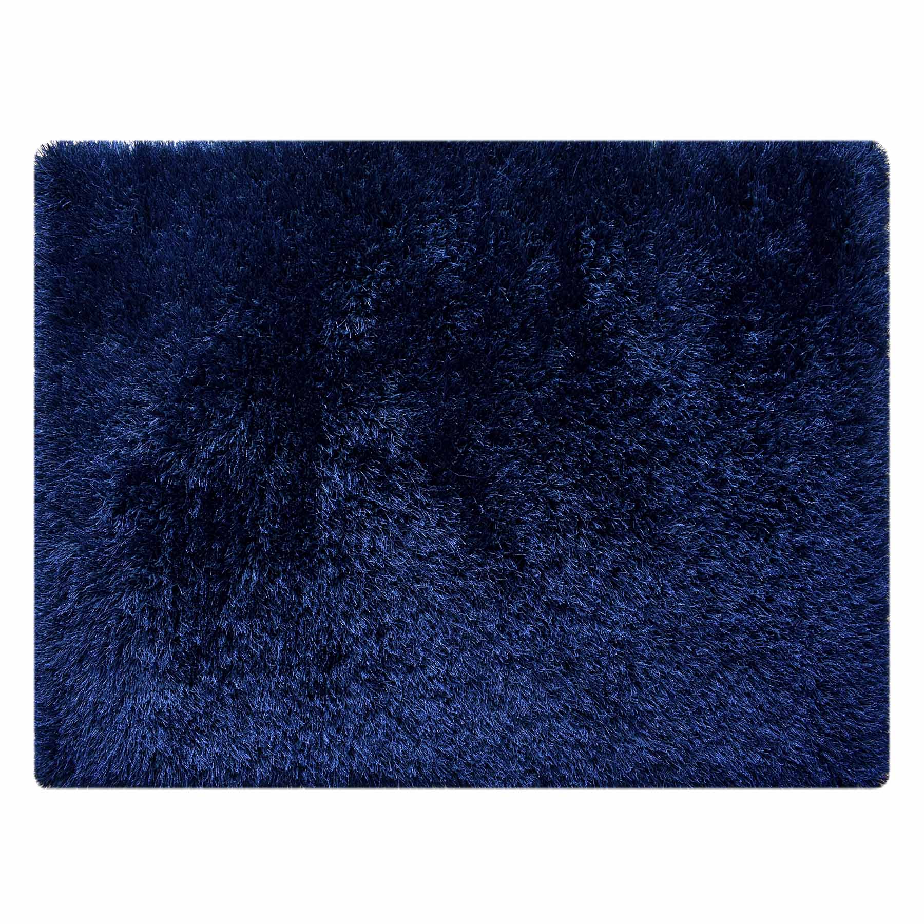 (C196) Eve Blue Shag Area Rug, 6x9