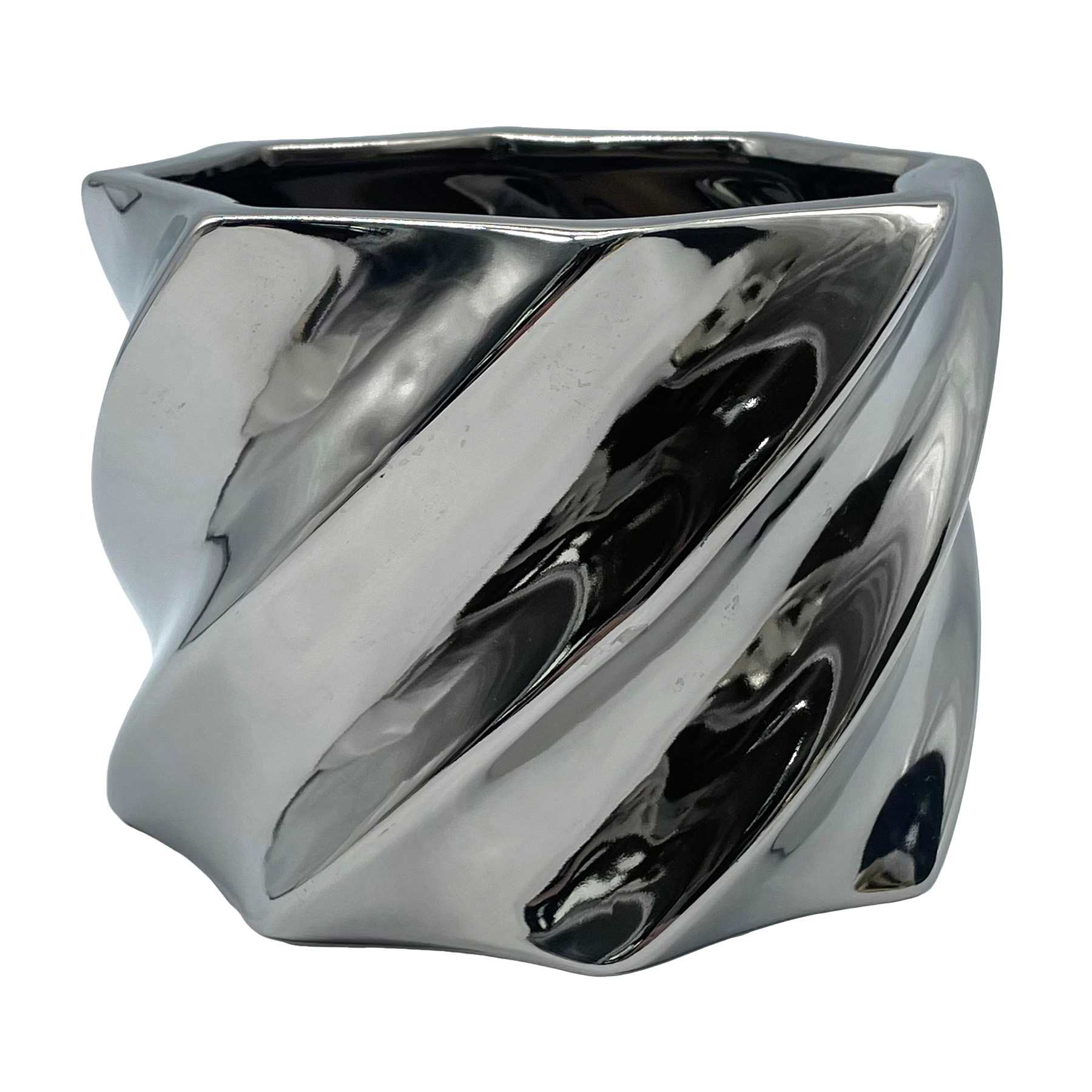 Crosby St. Indoor Ali Silver Planter, 6"