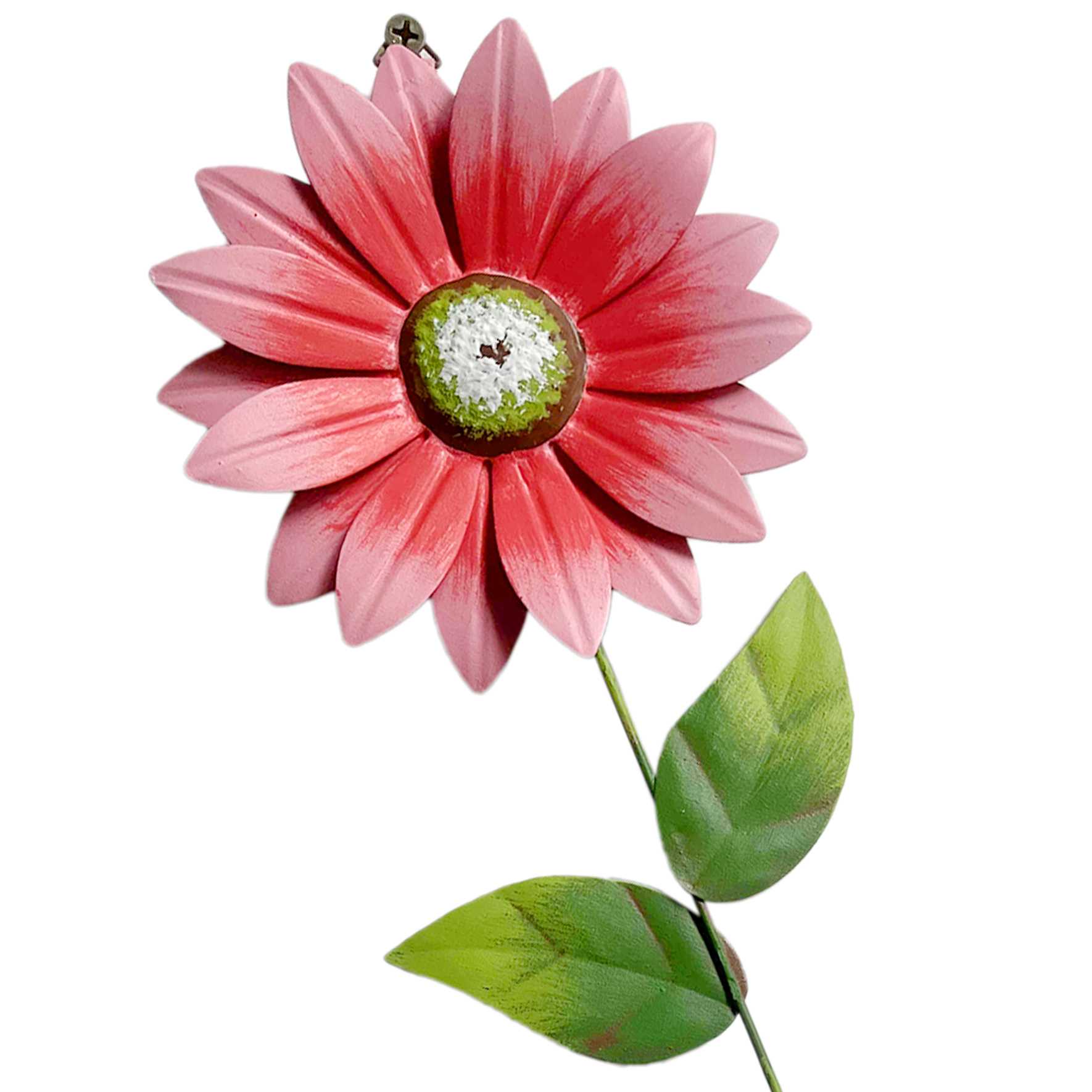 Pink Flower Yard Pick, 5"