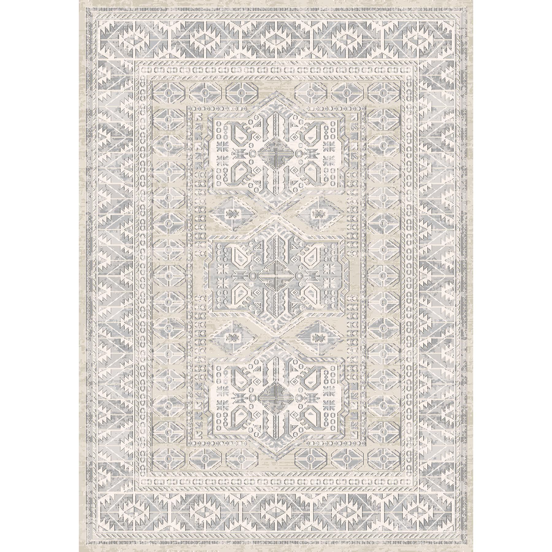 (D452) Shaydon Grey & Multicolor Woven Accent Rug, 3x5