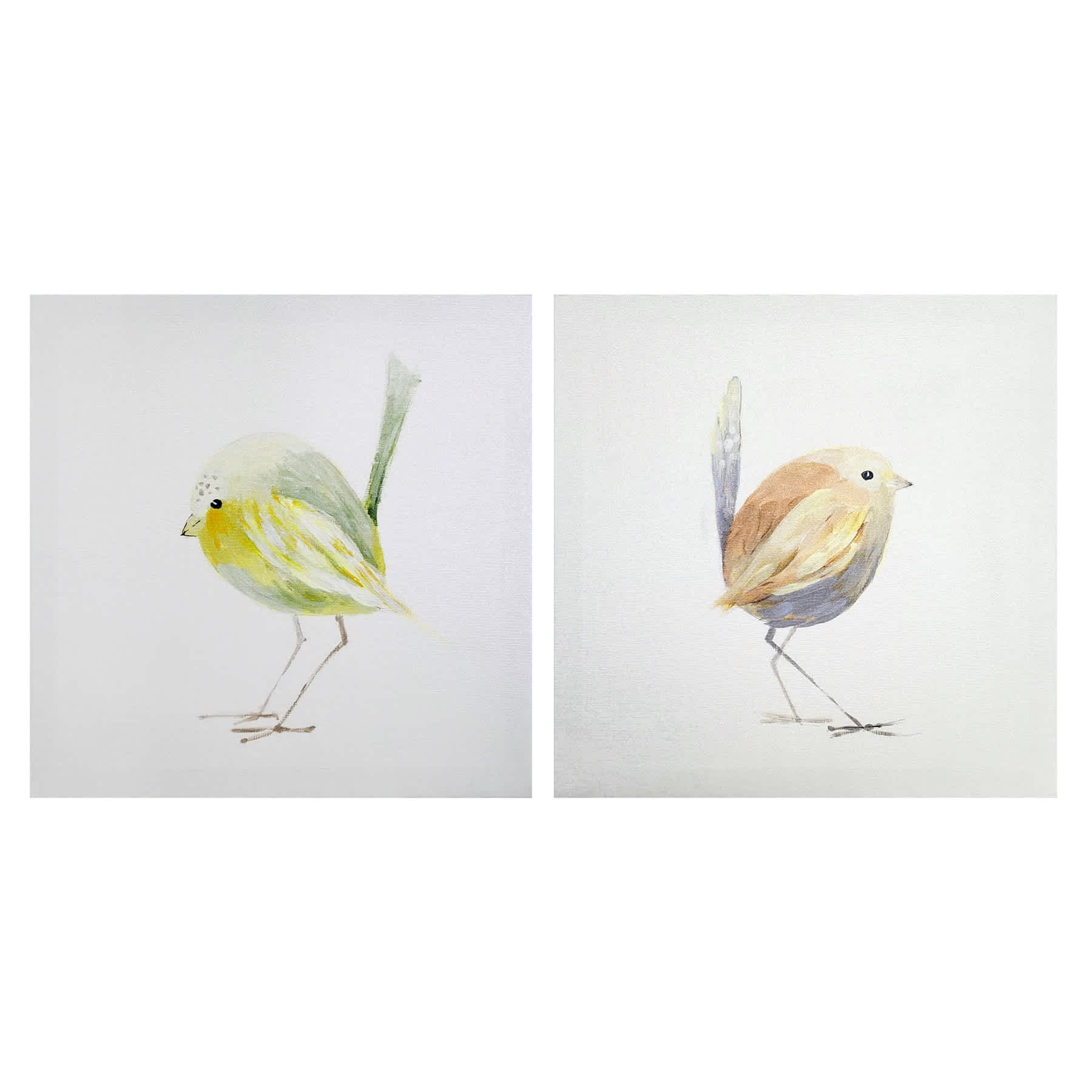 2-Piece Sweet Chickadee Canvas Wall Art, 12"