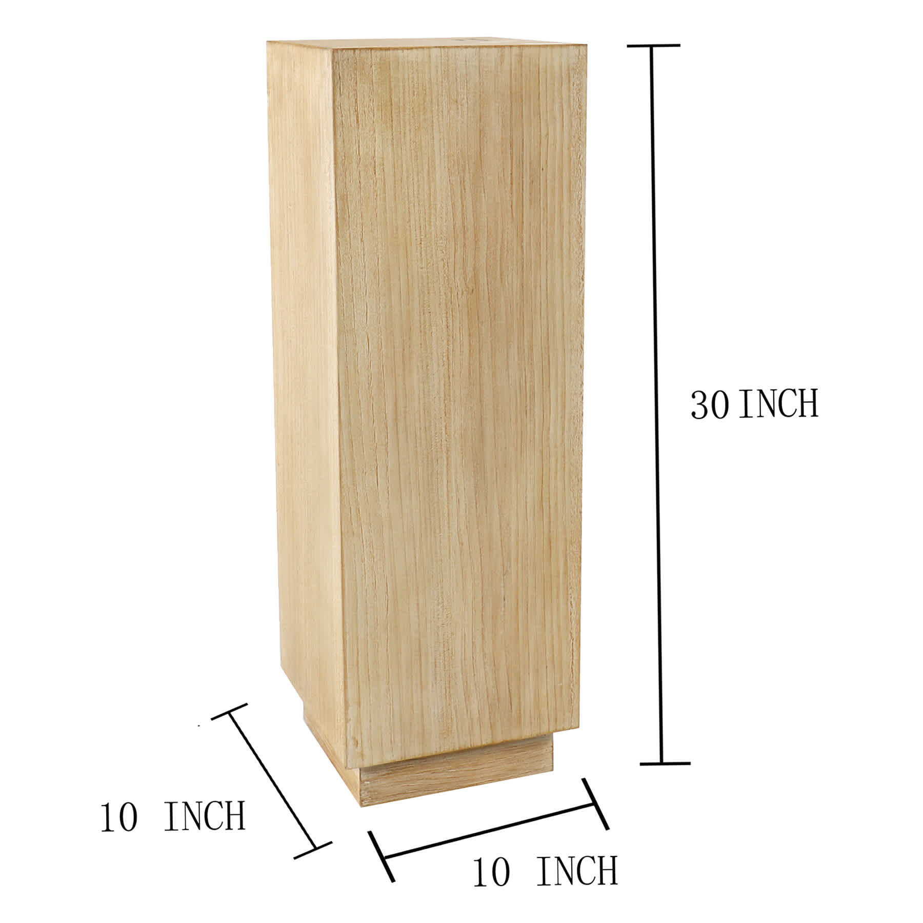 Natural Wooden Pedestal, 30"