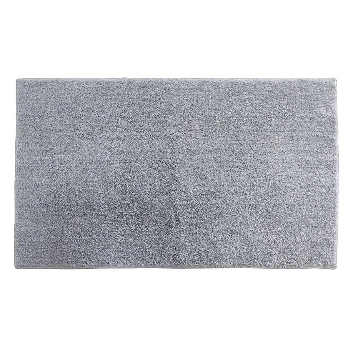Essential Cut Pile Light Grey Bath Rug, 20x34