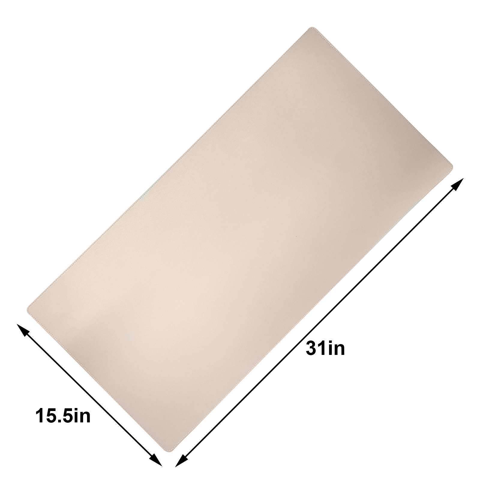 Tan Faux Leather Desk Pad, 31x15.5