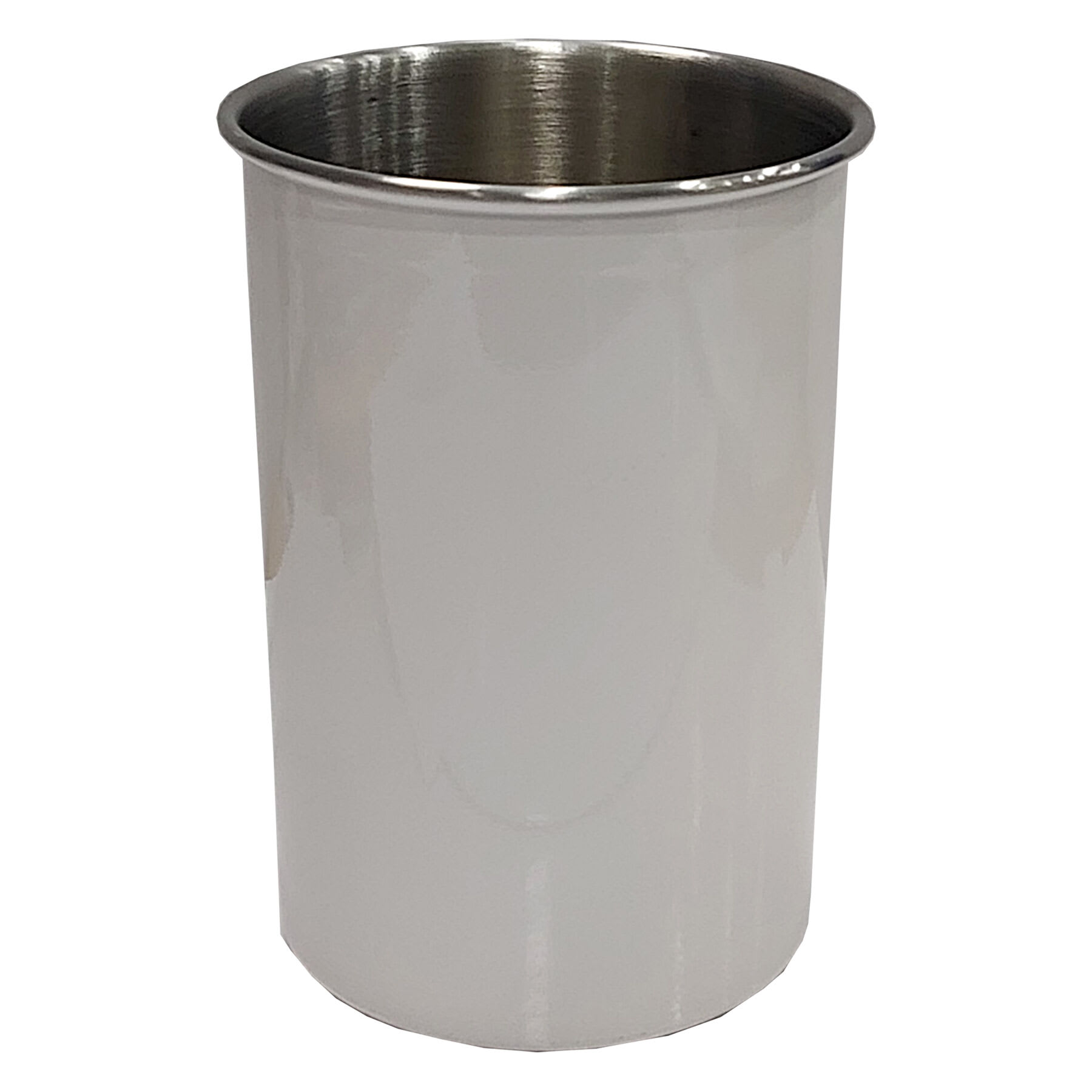 White Metal Utensil Crock