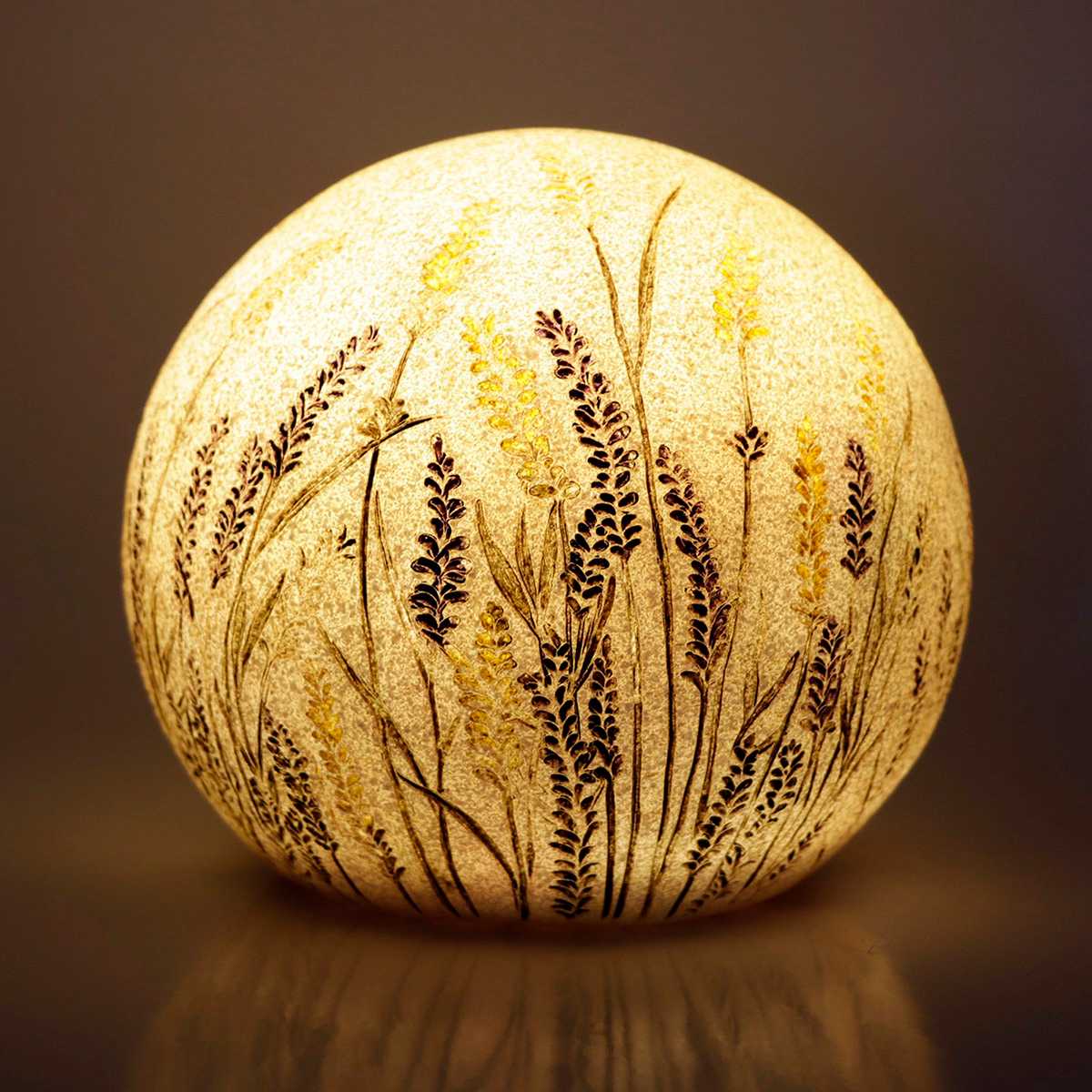 Floral LED Outdoor Garden Gazing Ball, Small