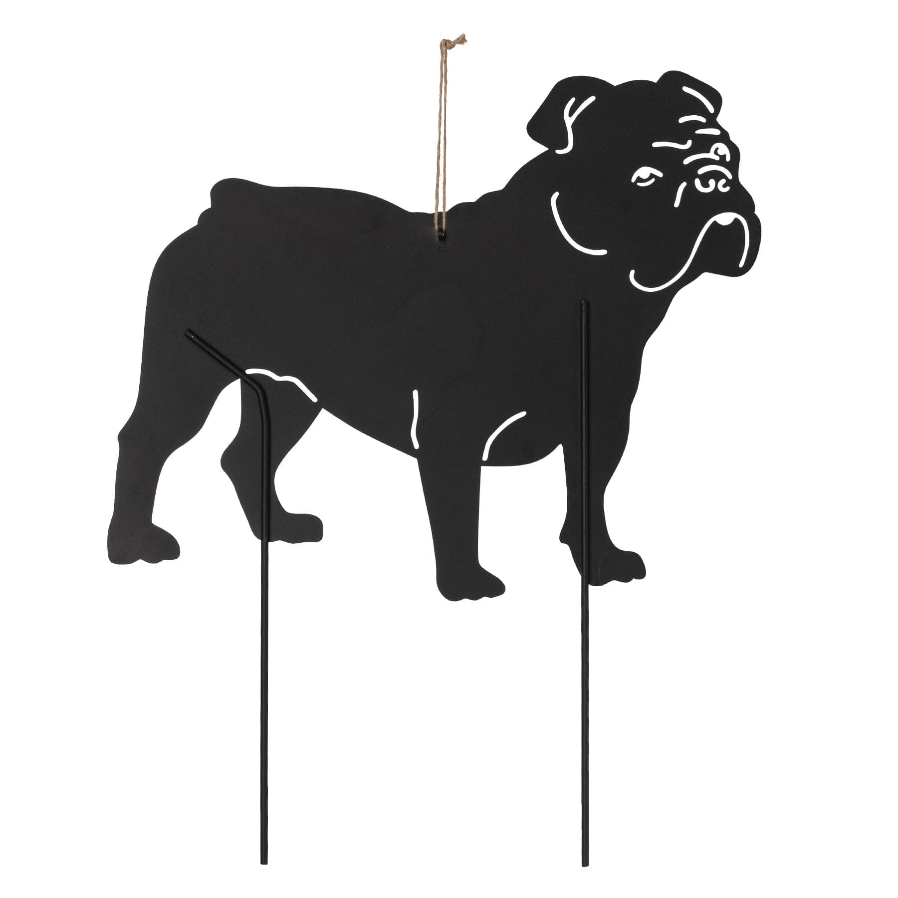 20In Bulldog Silhouette Stake