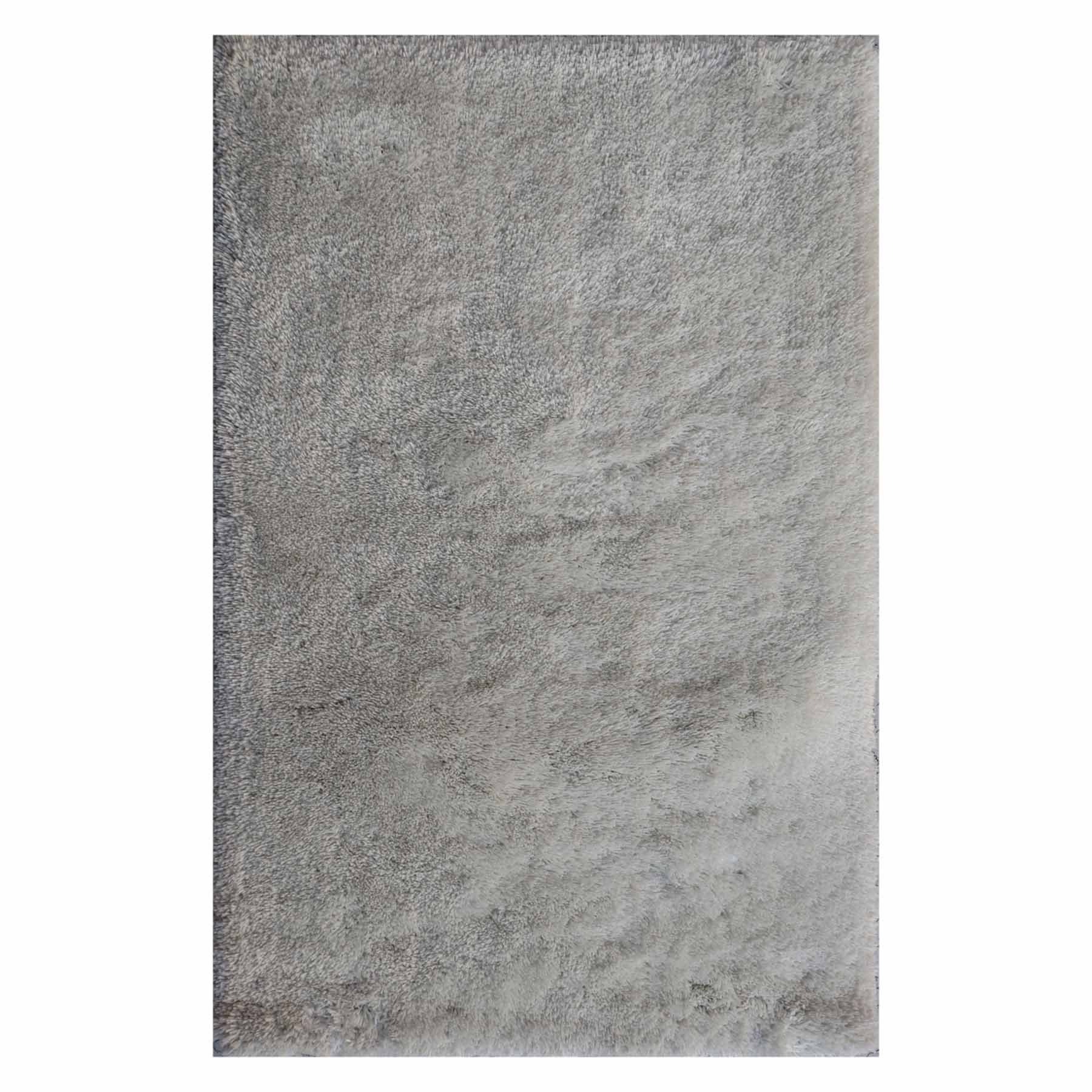 Ivory Textured Tufted Shag Accent Rug, 27x45