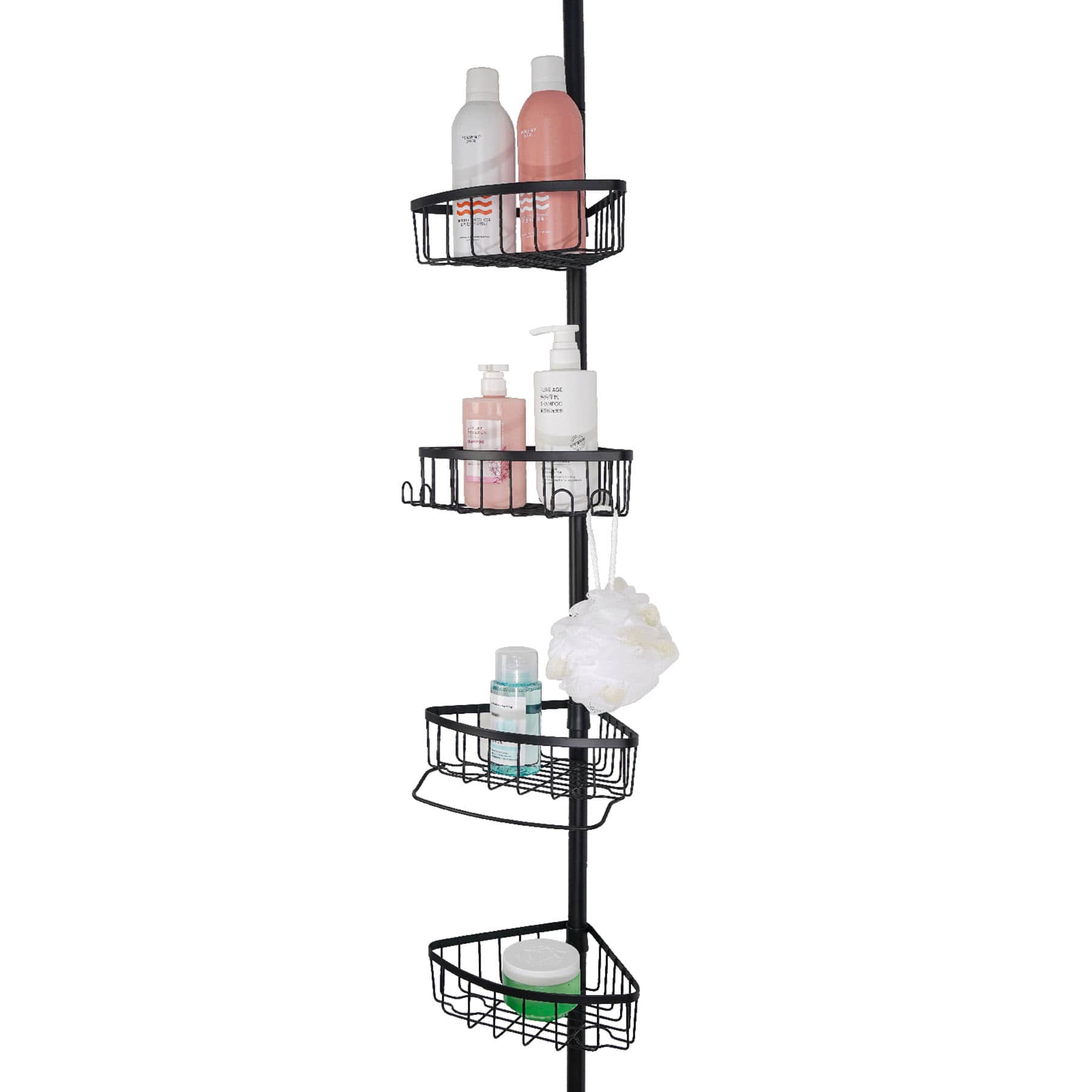 Neil Shower Tension Caddy, Black