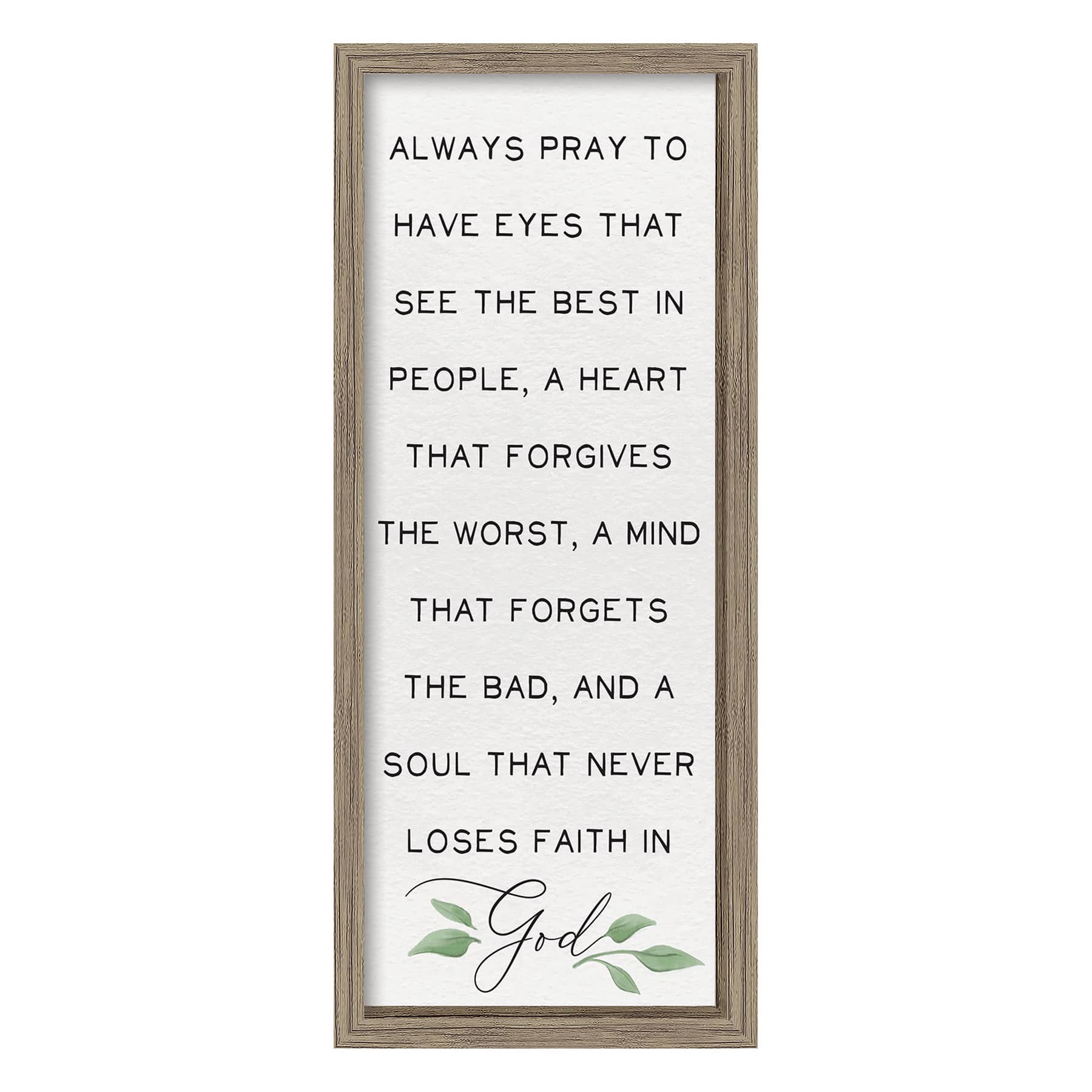 Inspirational Life Panel I Framed Wall Sign, 9x21